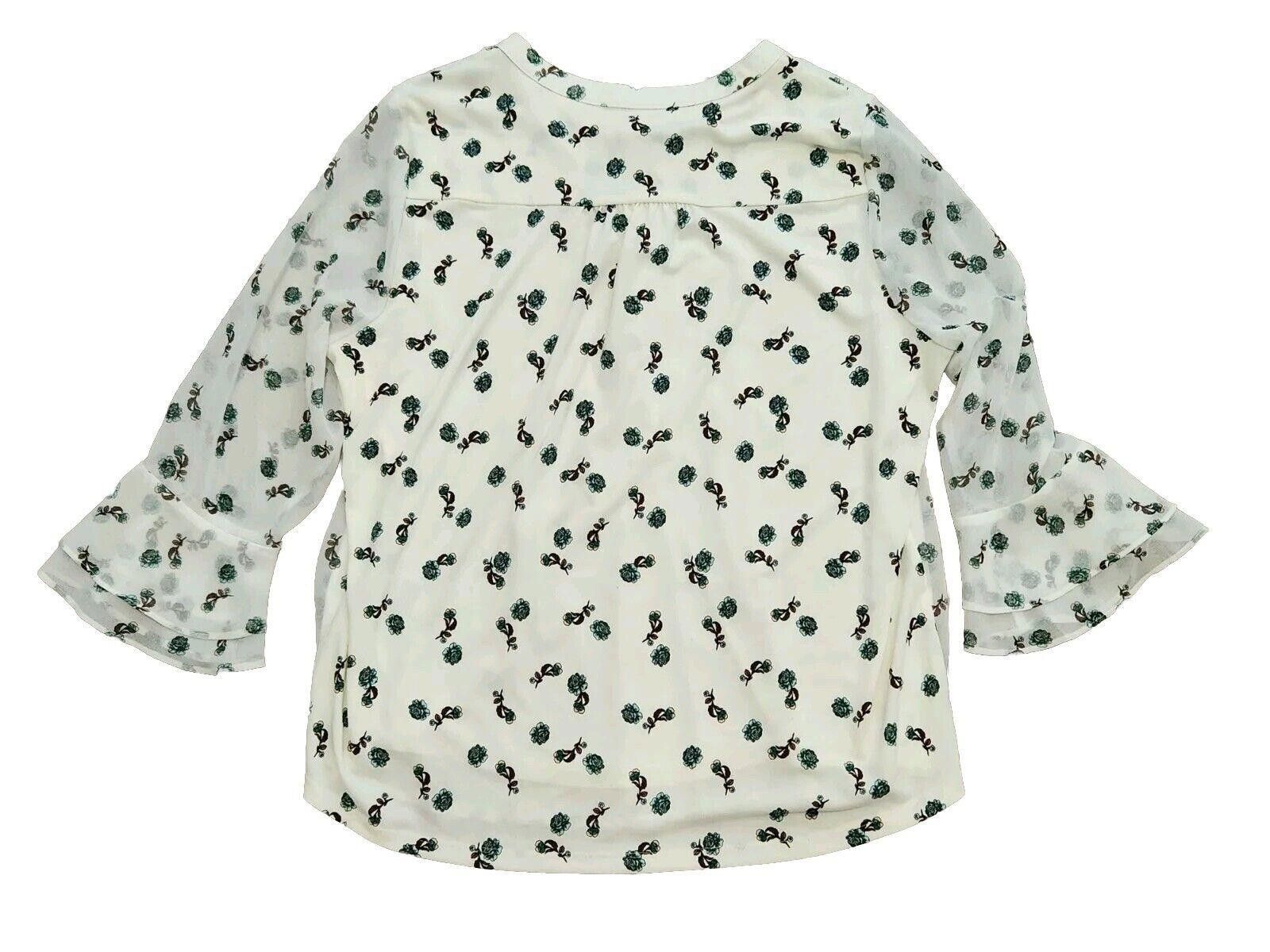 Charter Club Charter Club Blouse Petite Extra Large V Neck Sheer NWT Size XL / US 12-14 / IT 48-50 - 2 Thumbnail