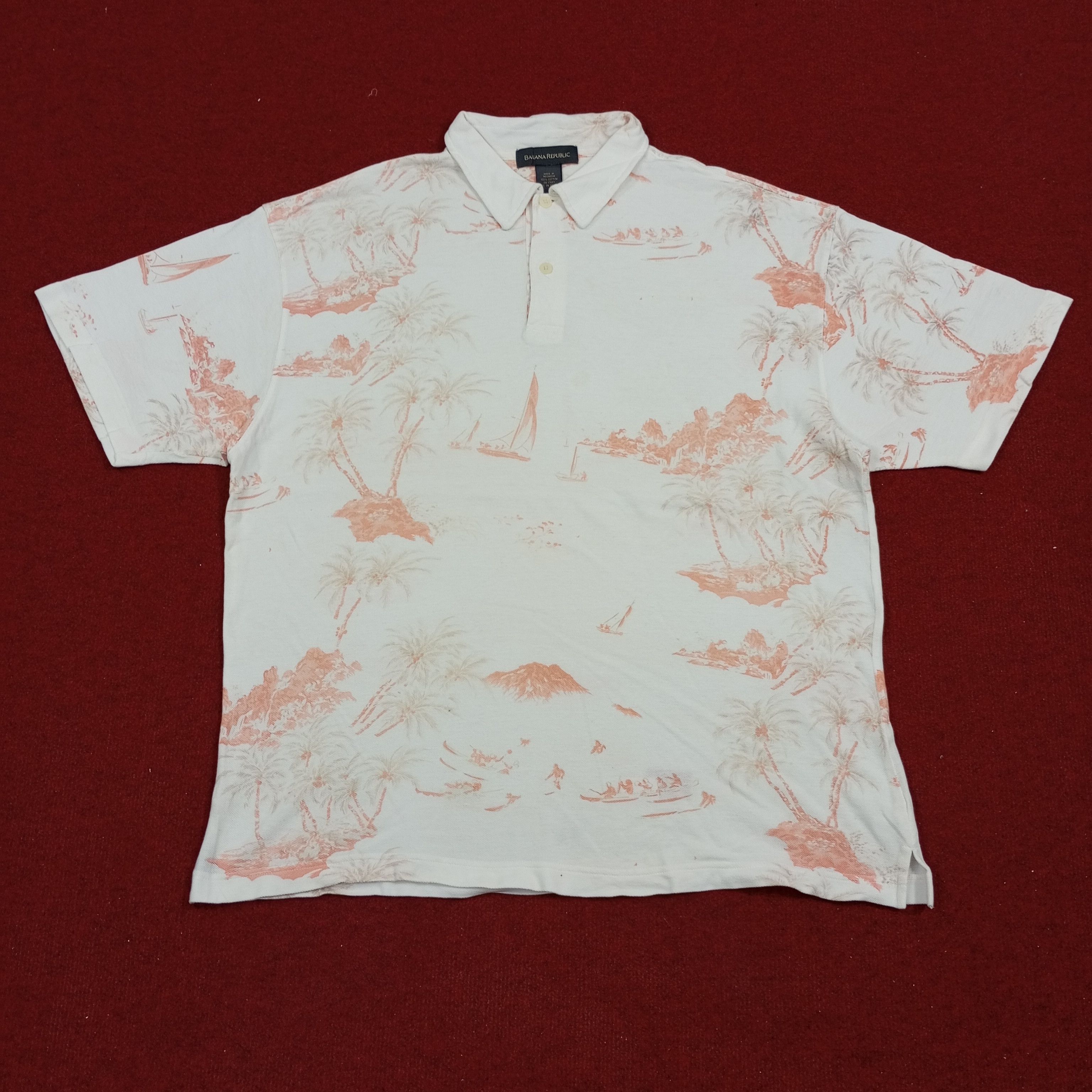 Banana Republic × Vintage Banana Republic Surfing Hawaii Summer Style Polos Size US L / EU 52-54 / 3 - 1 Thumbnail
