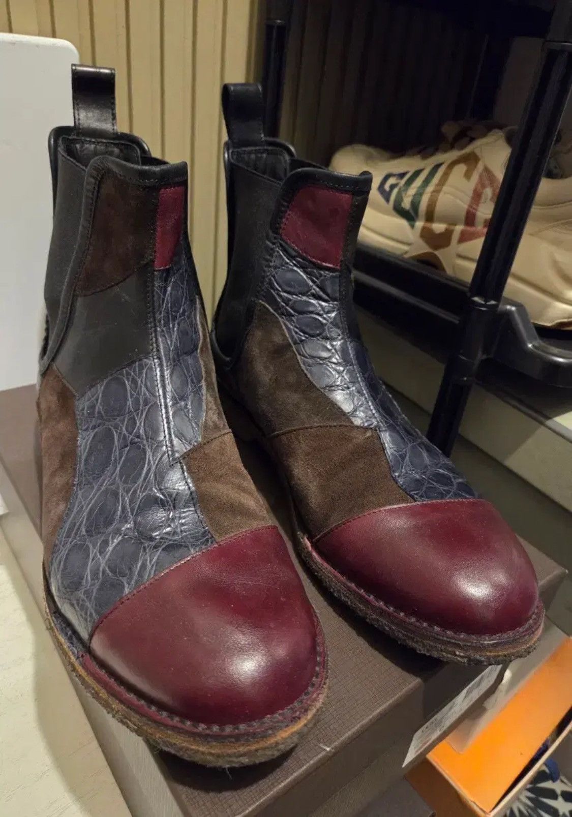 Bottega Veneta Bottega Veneta Limited Patch Work Multi Color Chelsea Boots Size US 9 / EU 42 - 1 Thumbnail