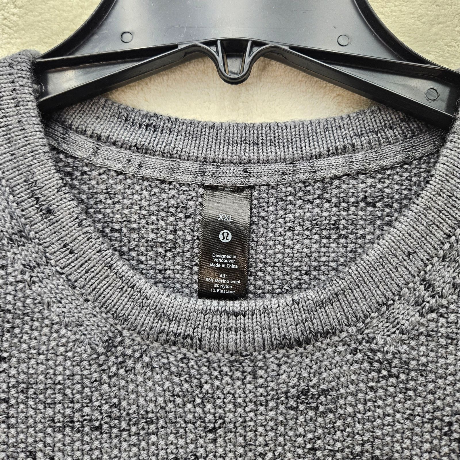 Lululemon LULULEMON MEN'S XXL MERINO WOOL GRAY SWEATER WORE ONCE Size US XXL / EU 58 / 5 - 2 Thumbnail