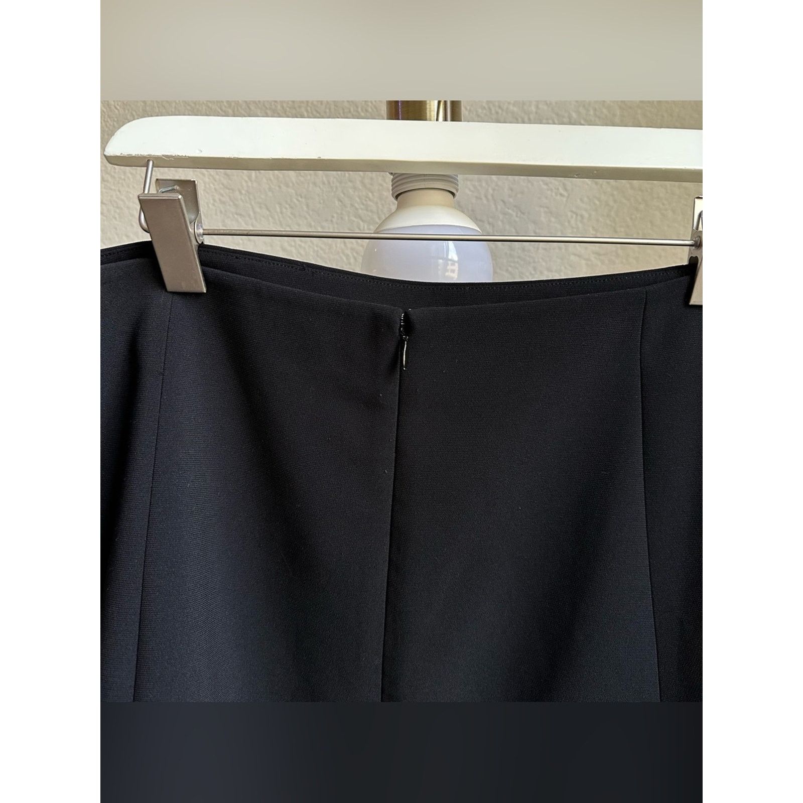 Theory Theory Black Crepe A-Line Mini Skirt Size 34" / US 12 / IT 48 - 6 Thumbnail