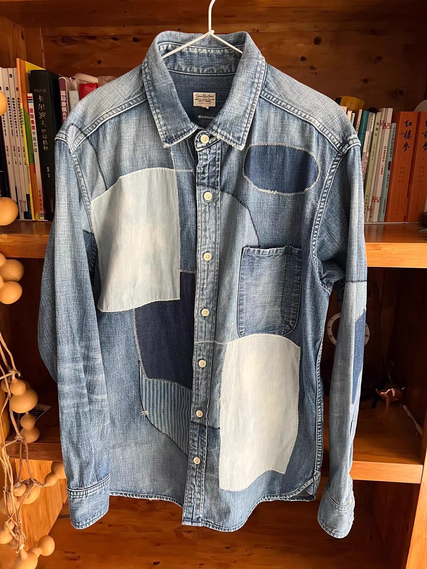 Japan Blue Jeans Japan Blue Jeans Indigo Vintage Denim Shirt Size US L / EU 52-54 / 3 - 4 Thumbnail