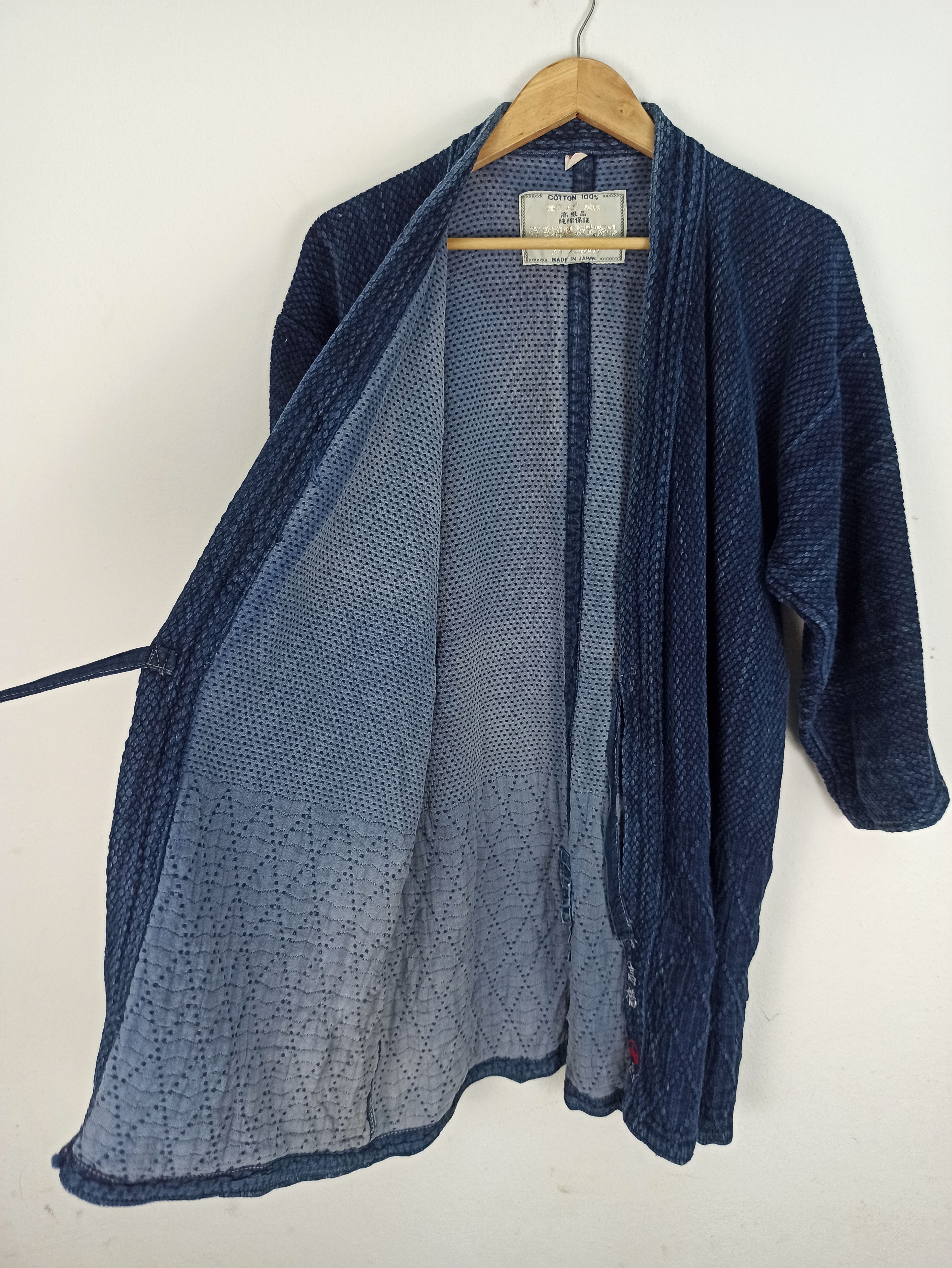 Indigo 90s Kendo Kimono Indigo Blue Special Utility Goods Japan Size US XL / EU 56 / 4 - 3 Thumbnail