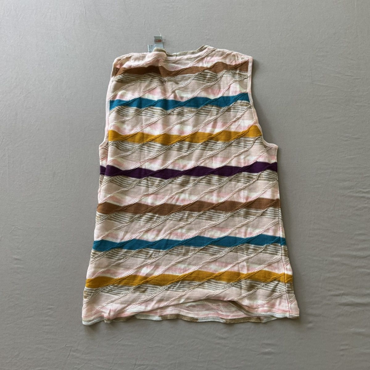 Missoni Missoni Striped Textured Knit Tank Top Size XL / US 12-14 / IT 48-50 - 2 Thumbnail