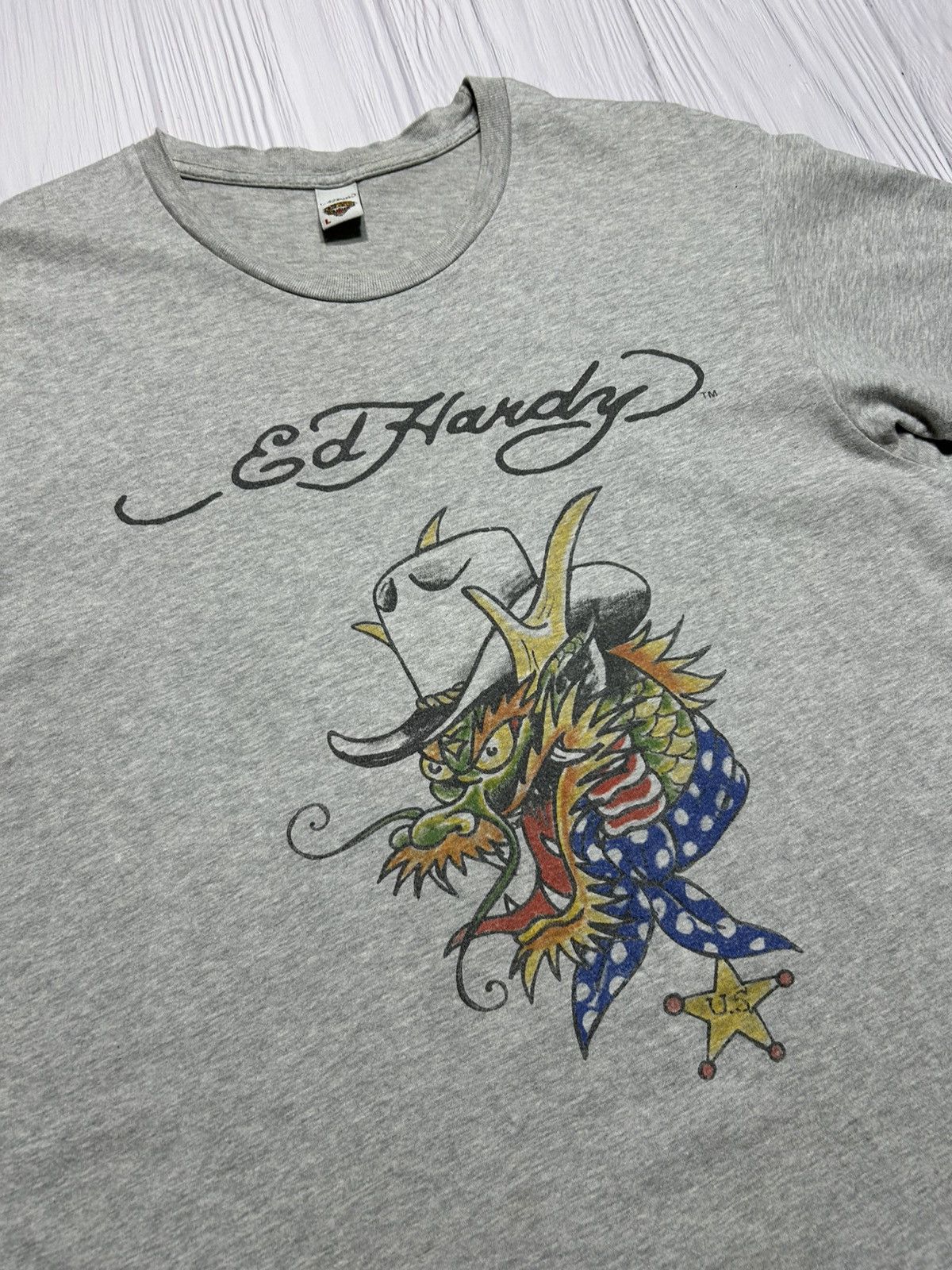 Christian Audigier Vintage Y2K Ed Hardy USA Dragon T-Shirt Size L Size US L / EU 52-54 / 3 - 5 Thumbnail