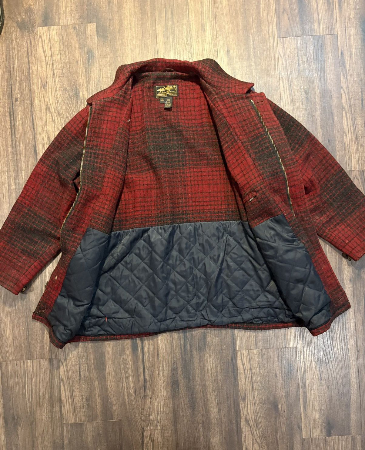 Eddie Bauer 🔥Vintage Eddie Bauer Buffalo Plaid Wool Mackinaw Coat Jacket Size US L / EU 52-54 / 3 - 4 Thumbnail