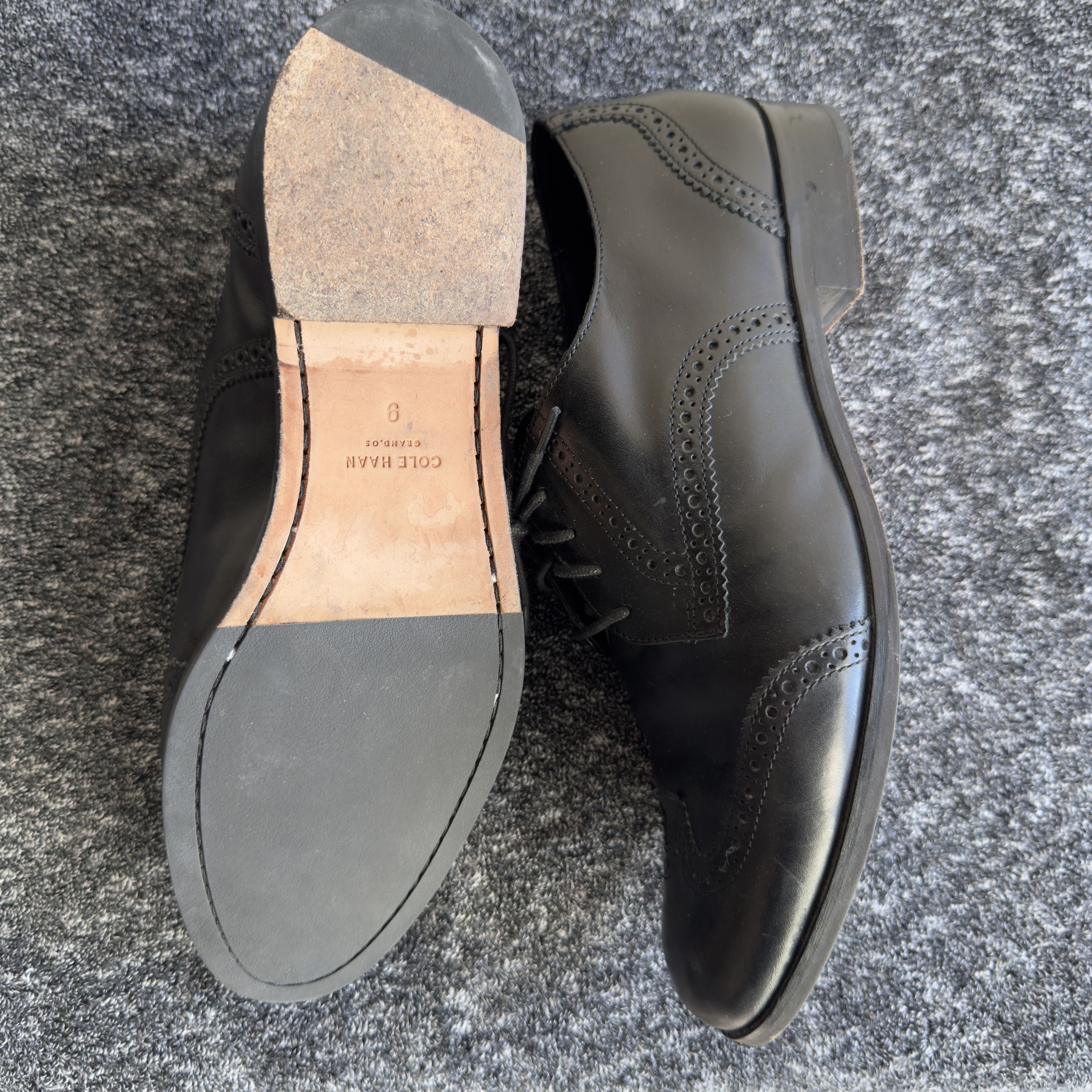 Cole Haan Cole Haan - Classic Black leather wingtips Size US 9 / IT 39 - 5 Thumbnail