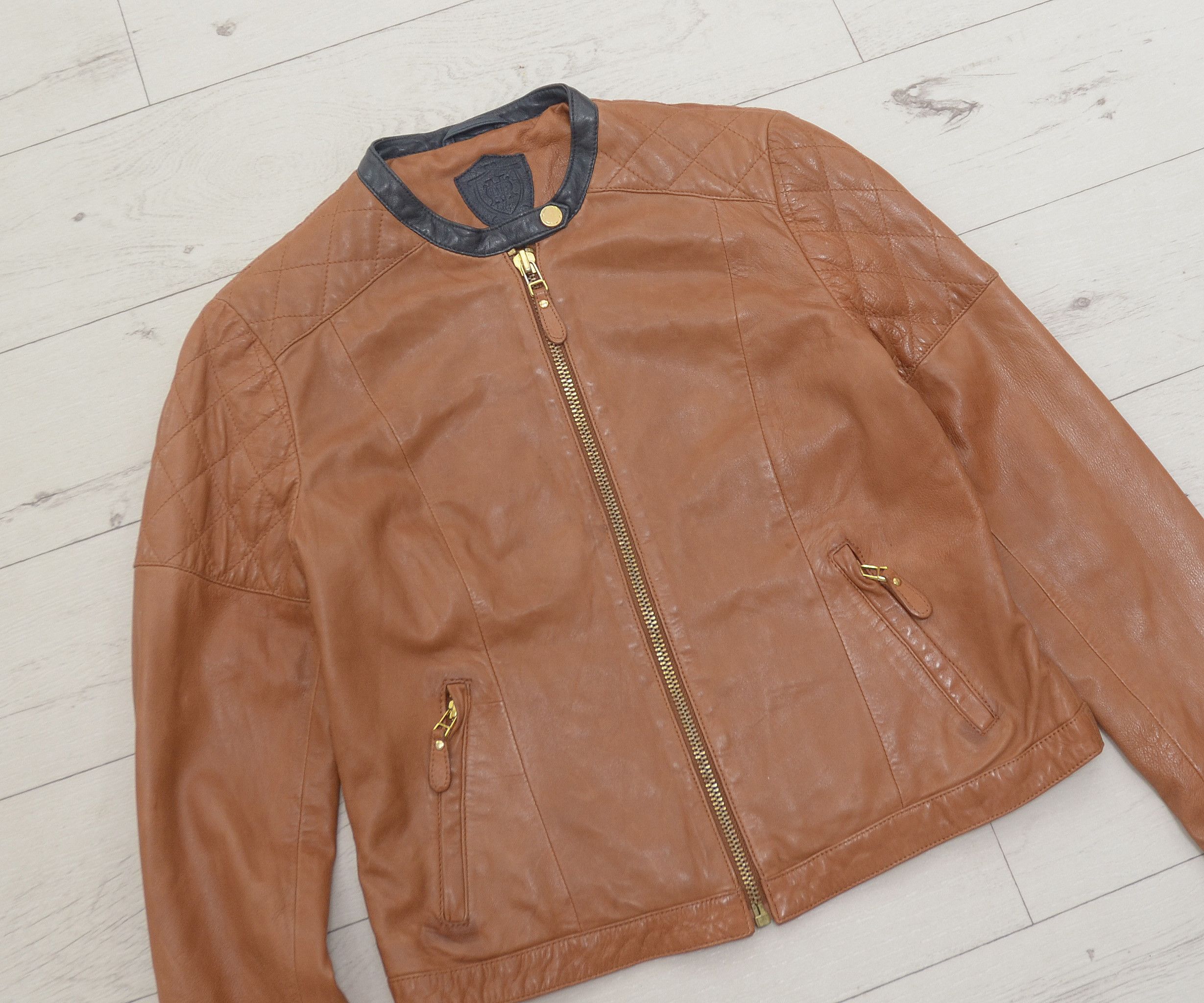 Massimo Dutti MASSIMO DUTTI 4715 Jacket Women's LARGE Lambskin Leather Size L / US 10 / IT 46 - 2 Thumbnail