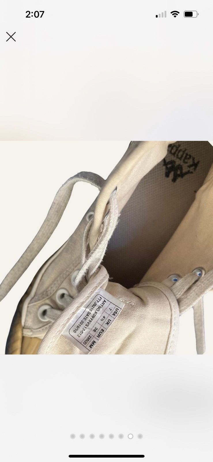 Kappa Rare Kappa High-Top Canvas Sneakers size 7 Size US 7 / EU 40 - 7 Thumbnail