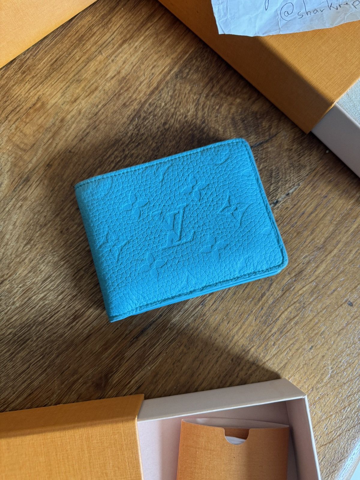 Louis Vuitton × Pharrell Louis Vuitton Pharrel Tiffany blue Wallet 100% leather Size ONE SIZE - 3 Thumbnail