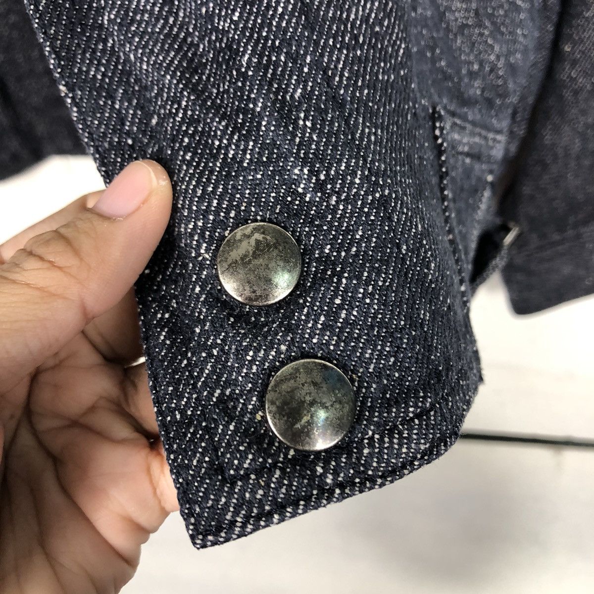 Japanese Brand 📌Vintage Denim Bomber Jacket Mige Parso Issey Miyake Size US M / EU 48-50 / 2 - 17 Thumbnail