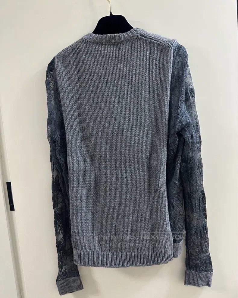 Valentino Valentino Genuine grey wool lace sweater Size L / US 10 / IT 46 - 2 Thumbnail