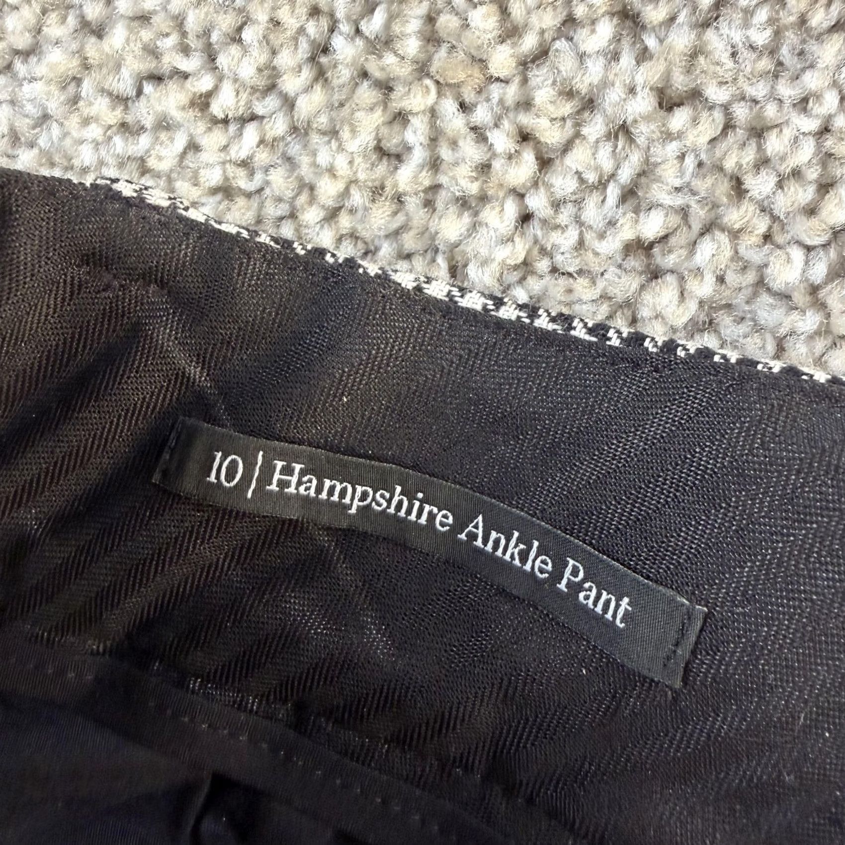 Talbots Talbots Dress Pants Womens 10 Black Check Hampshire Ankle Career Office Size 32" / US 10 / IT 46 - 6 Thumbnail