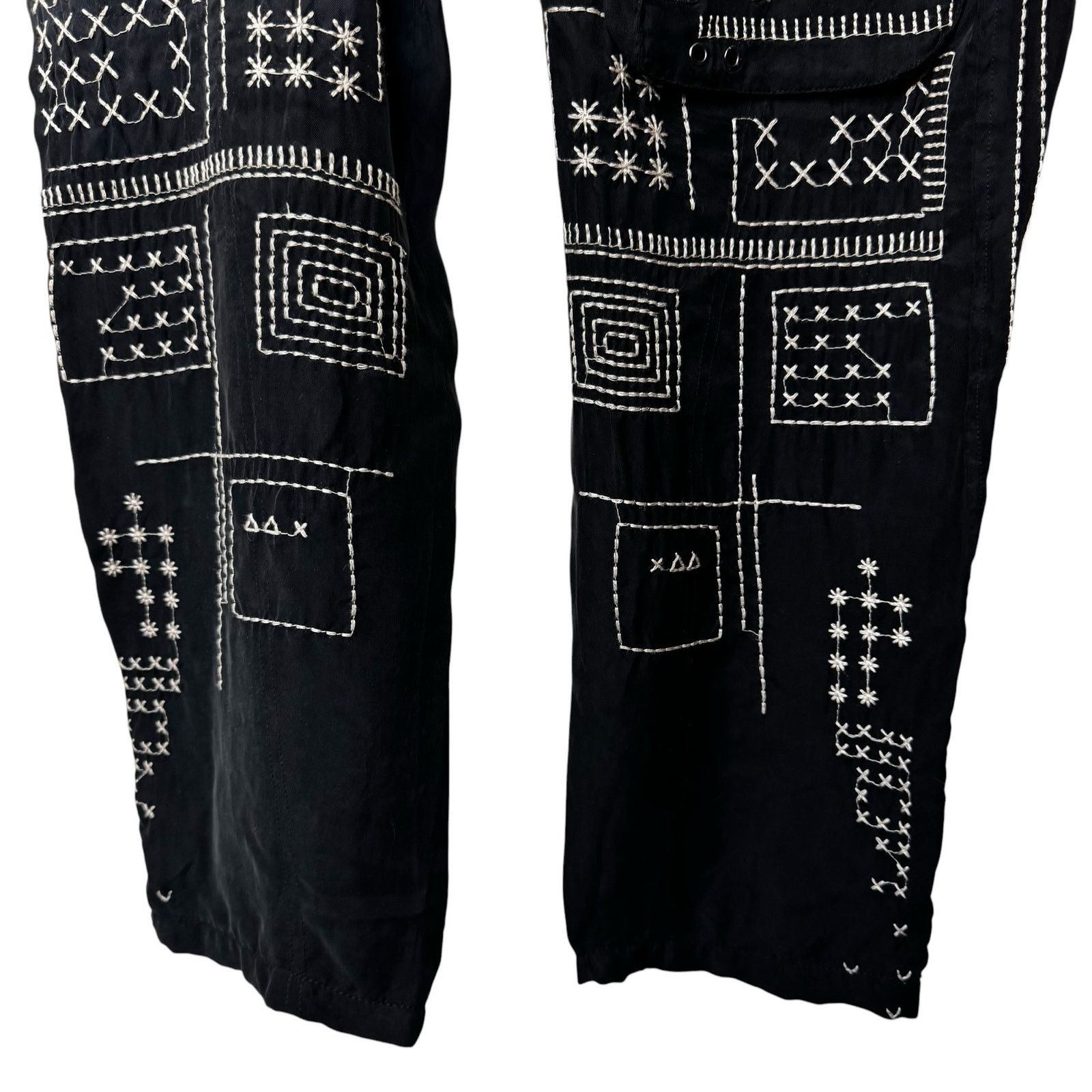 Johnny Was JOHNNY WAS BLAKE CARGO PANT Black Size 8 Size 30" / US 8 / IT 44 - 6 Thumbnail