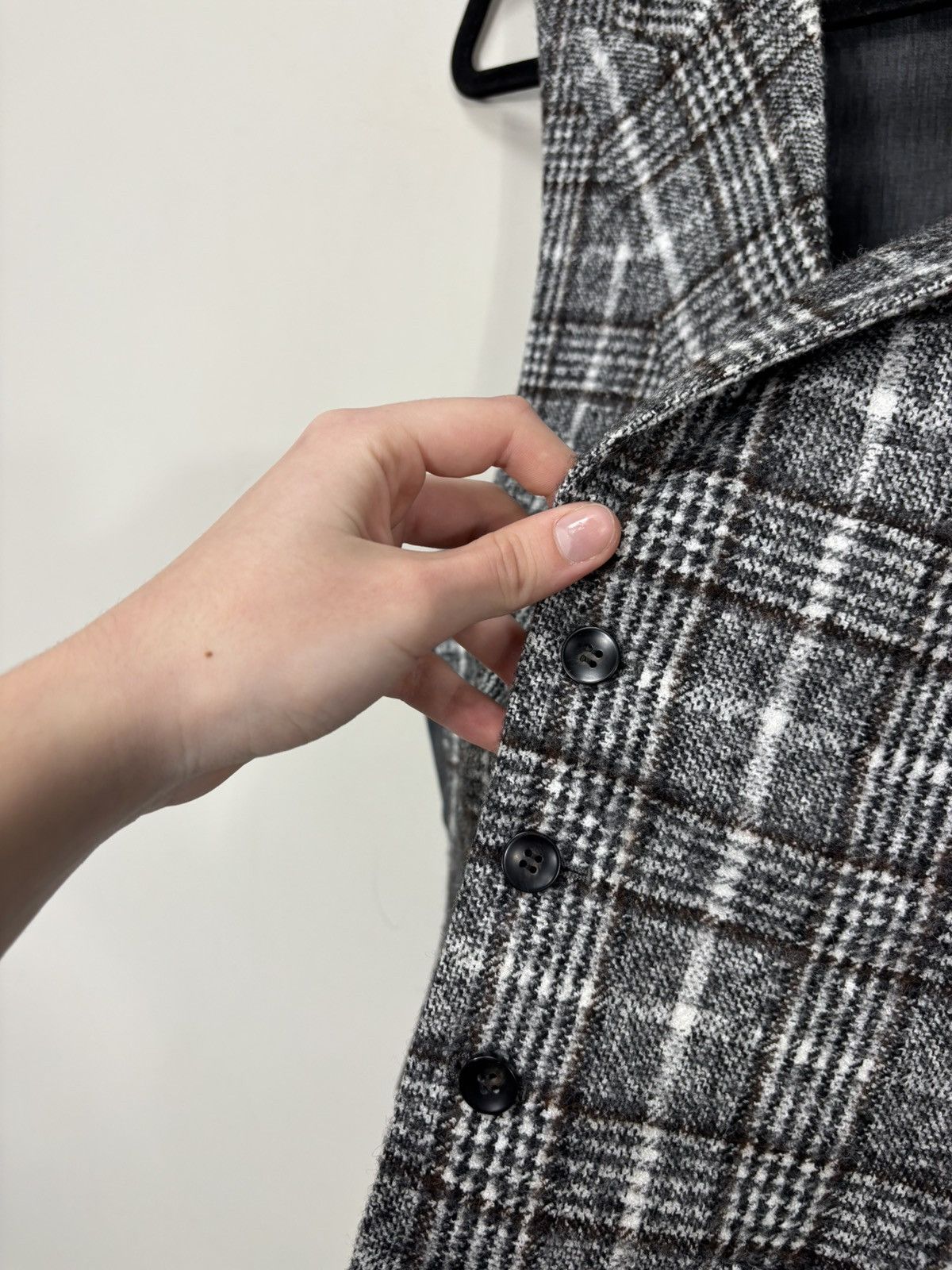 Suitsupply Suitsupply Veneto NEW Men’s Grey Check Alpaca Waistcoat Vest Size 38R - 9 Thumbnail