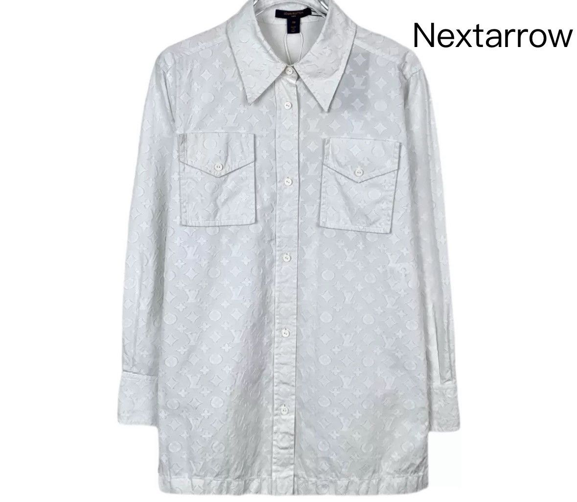 Louis Vuitton Louis Vuitton Lv white logo with floral sleeved shirt Size US S / EU 44-46 / 1 - 1 Thumbnail
