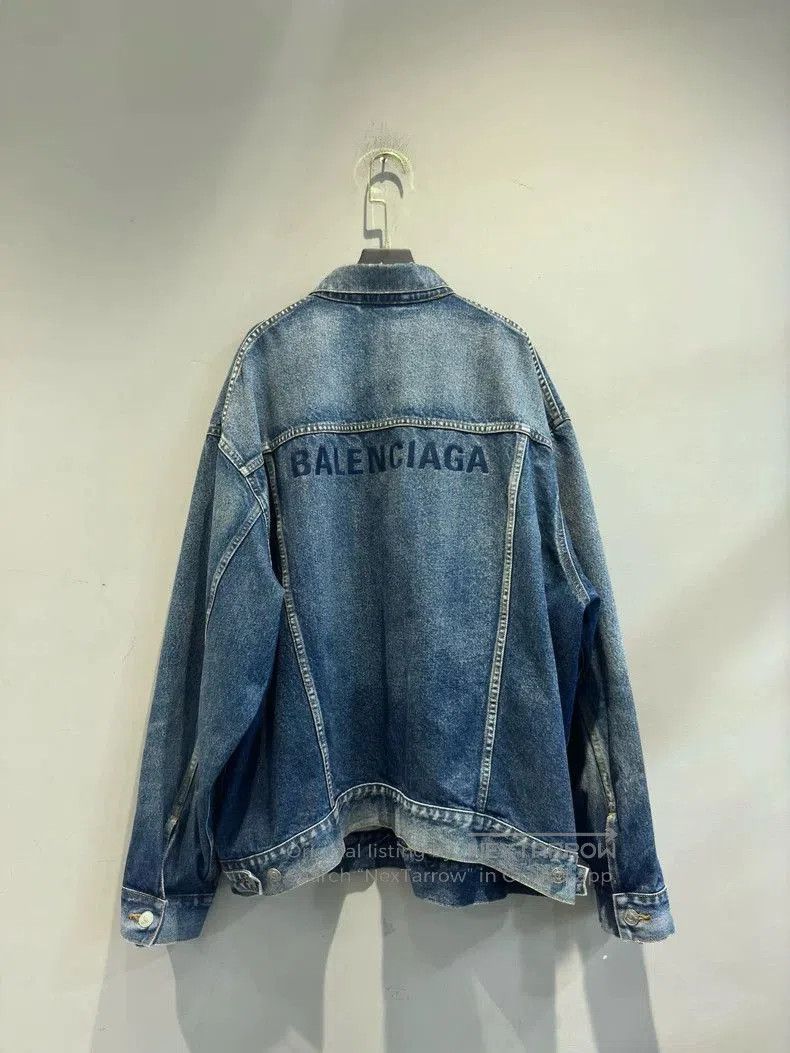 Balenciaga Balenciaga Denim Jacket with Embroidery. Size US XXS / EU 40 - 2 Thumbnail
