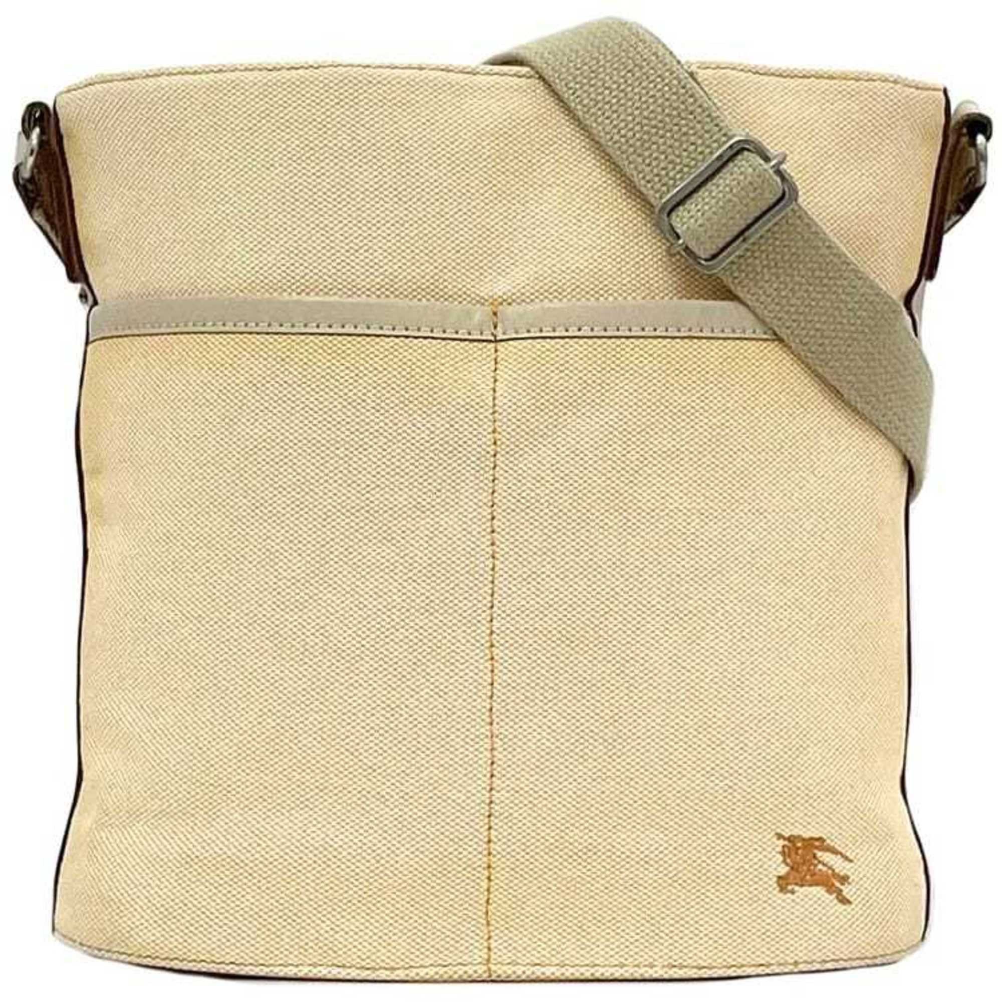 Burberry Burberry shoulder bag ec-22761 orange beige blue label canvas BURBERRY bucket women's men's Size ONE SIZE - 1 Thumbnail