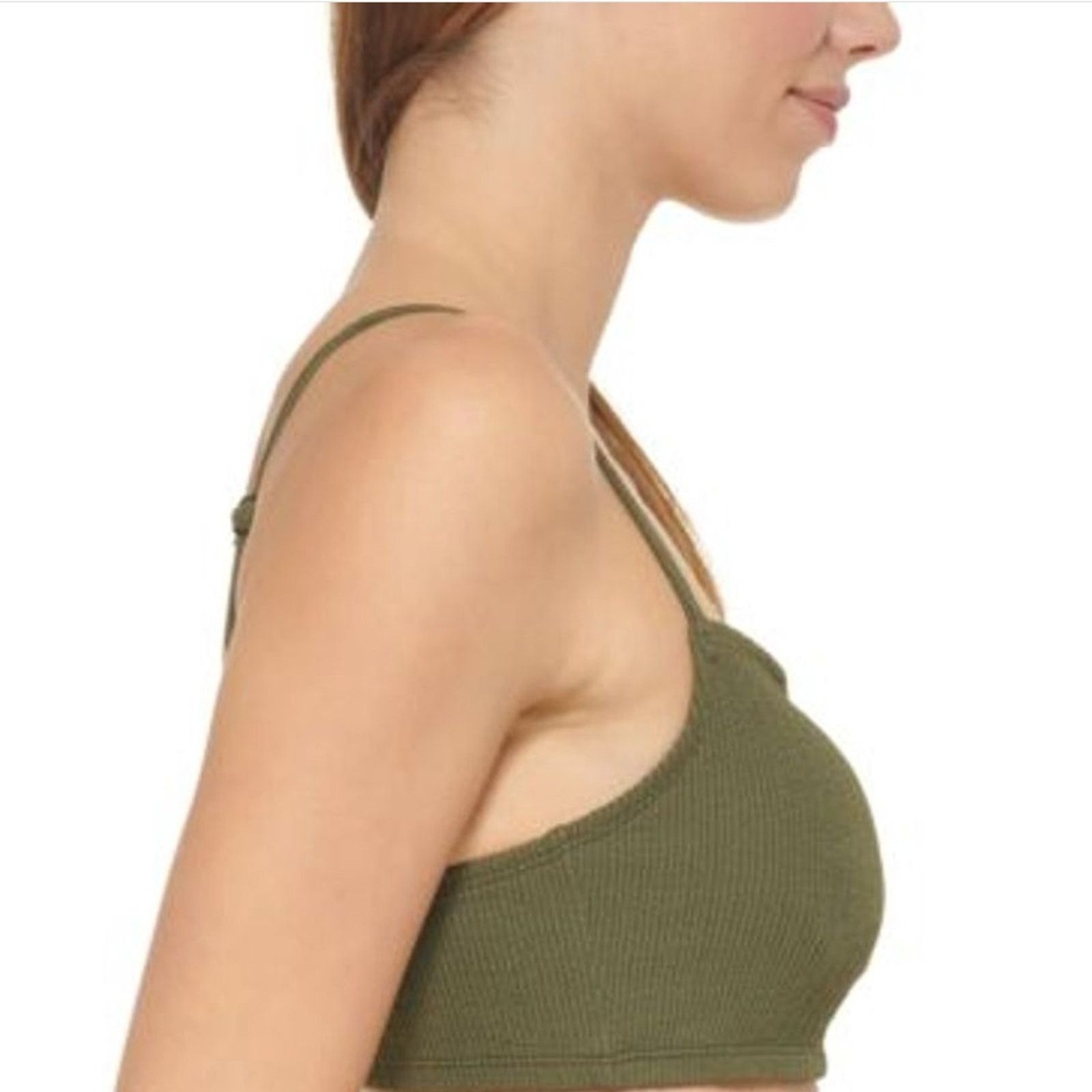 DKNY DKNY Women Green Textured Bralette Swim Bikini Top Size S Size ONE SIZE - 2 Thumbnail