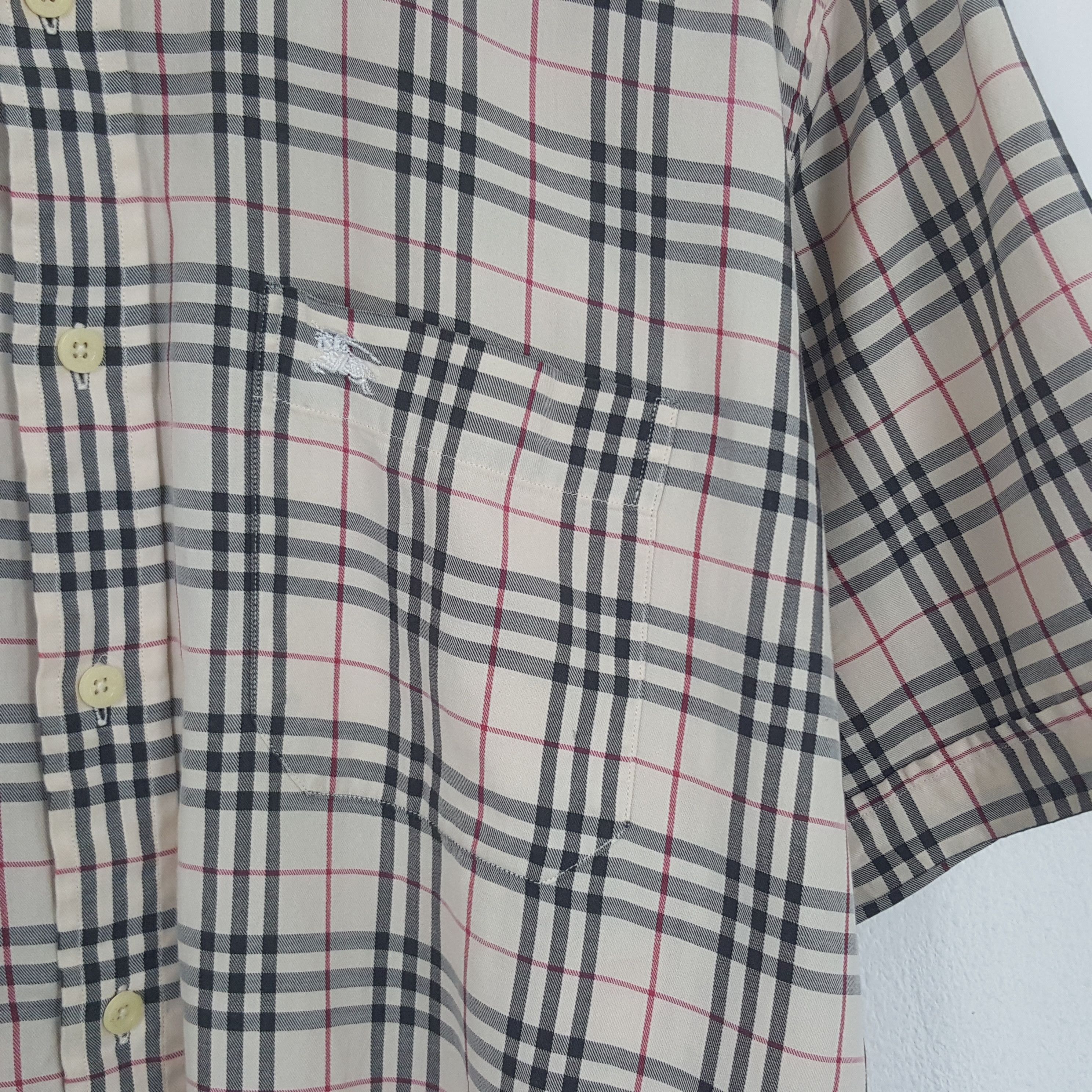 Burberry × Vintage Vintage Burberry London Nova Check Button Up Shirt Size US L / EU 52-54 / 3 - 2 Thumbnail