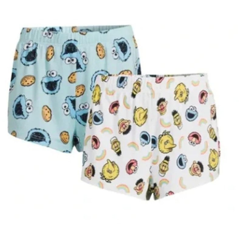 Other esame Street Women’s Sleep Shorts 2-Pack Cookie Monster XL Size ONE SIZE - 2 Thumbnail