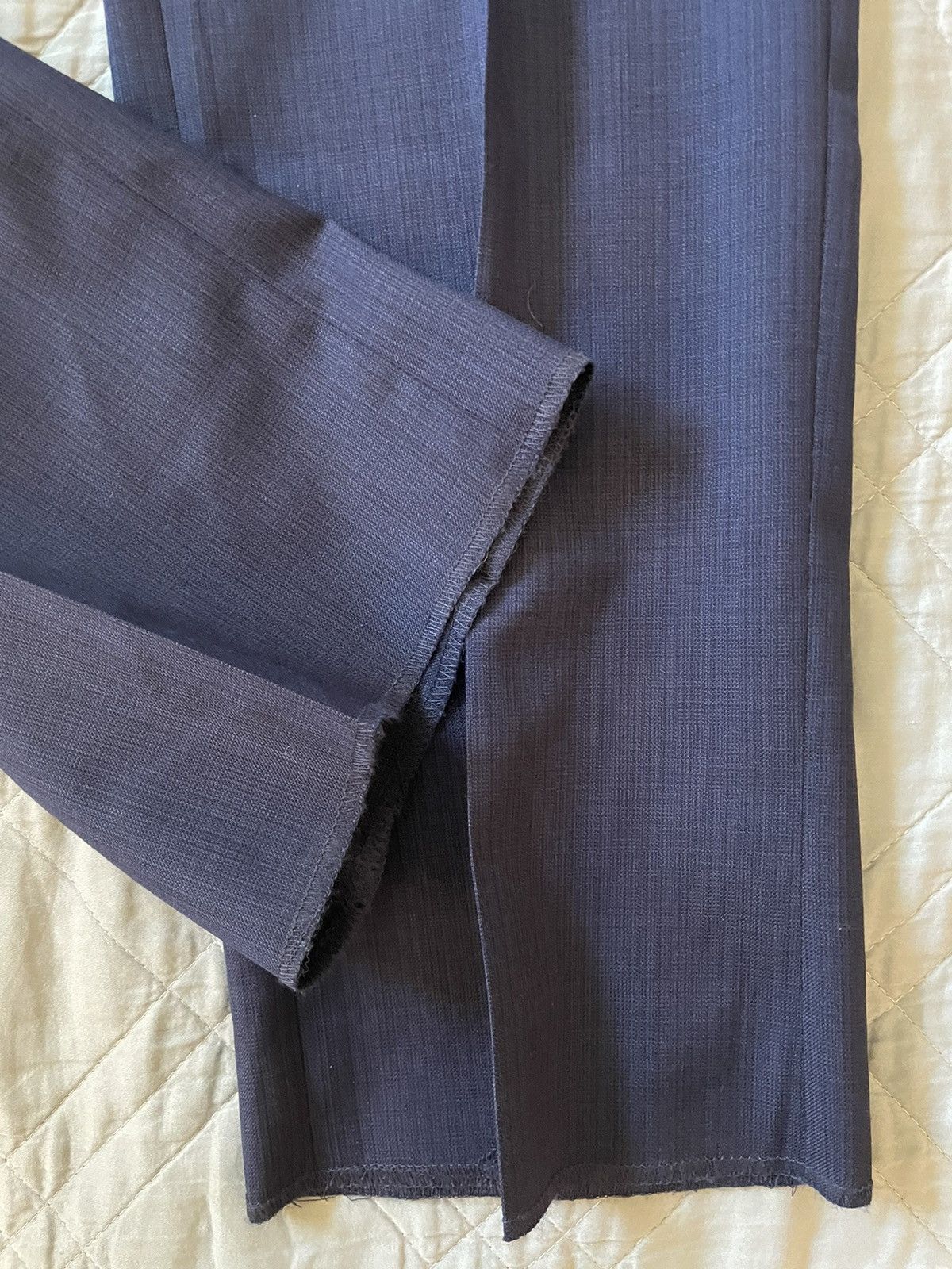 Emporio Armani Flat Front Wool Trouser Size US 32 / EU 48 - 6 Thumbnail