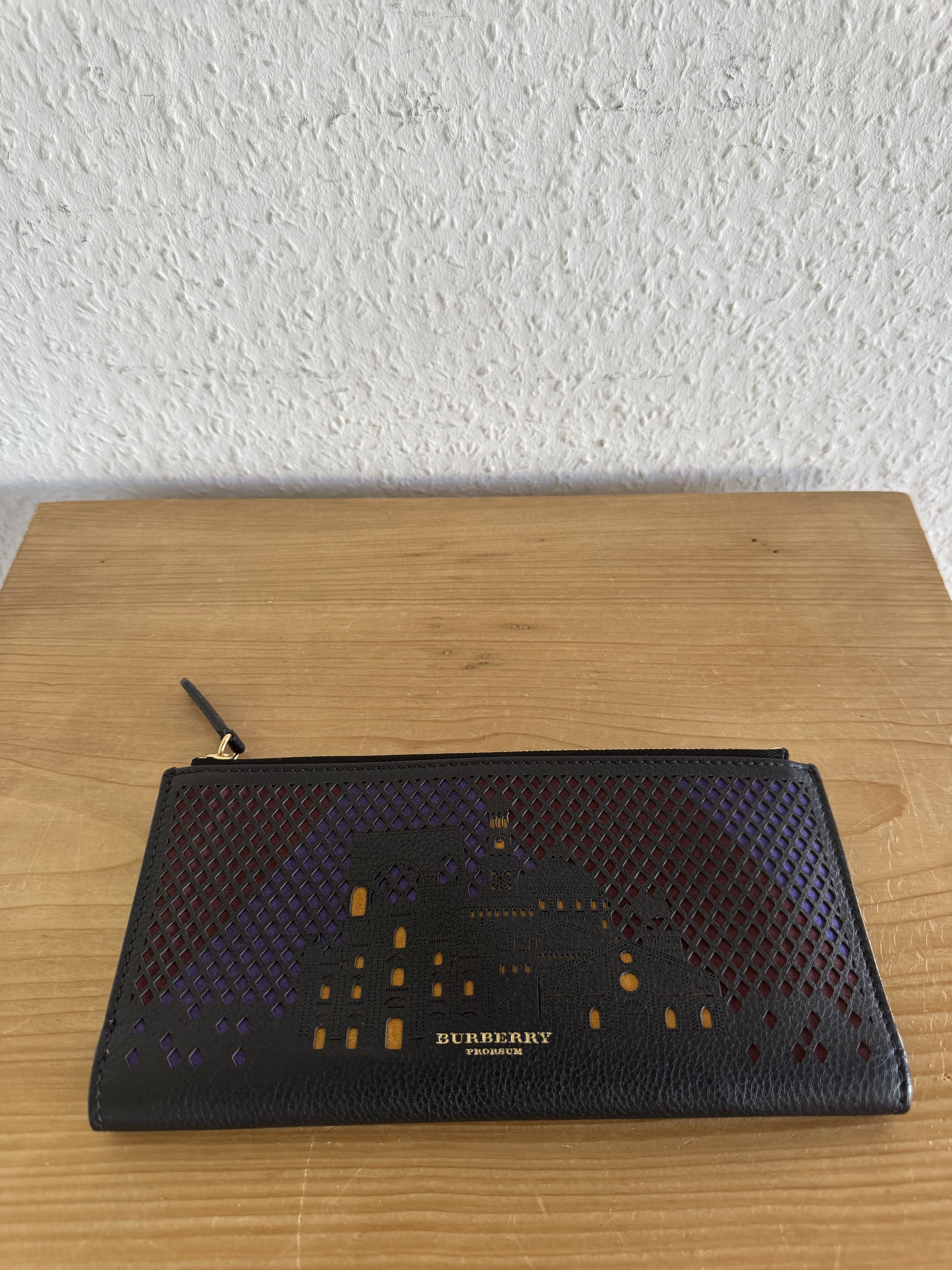Burberry Prorsum Perforated Graphic Leather Wallet Size ONE SIZE - 1 Thumbnail