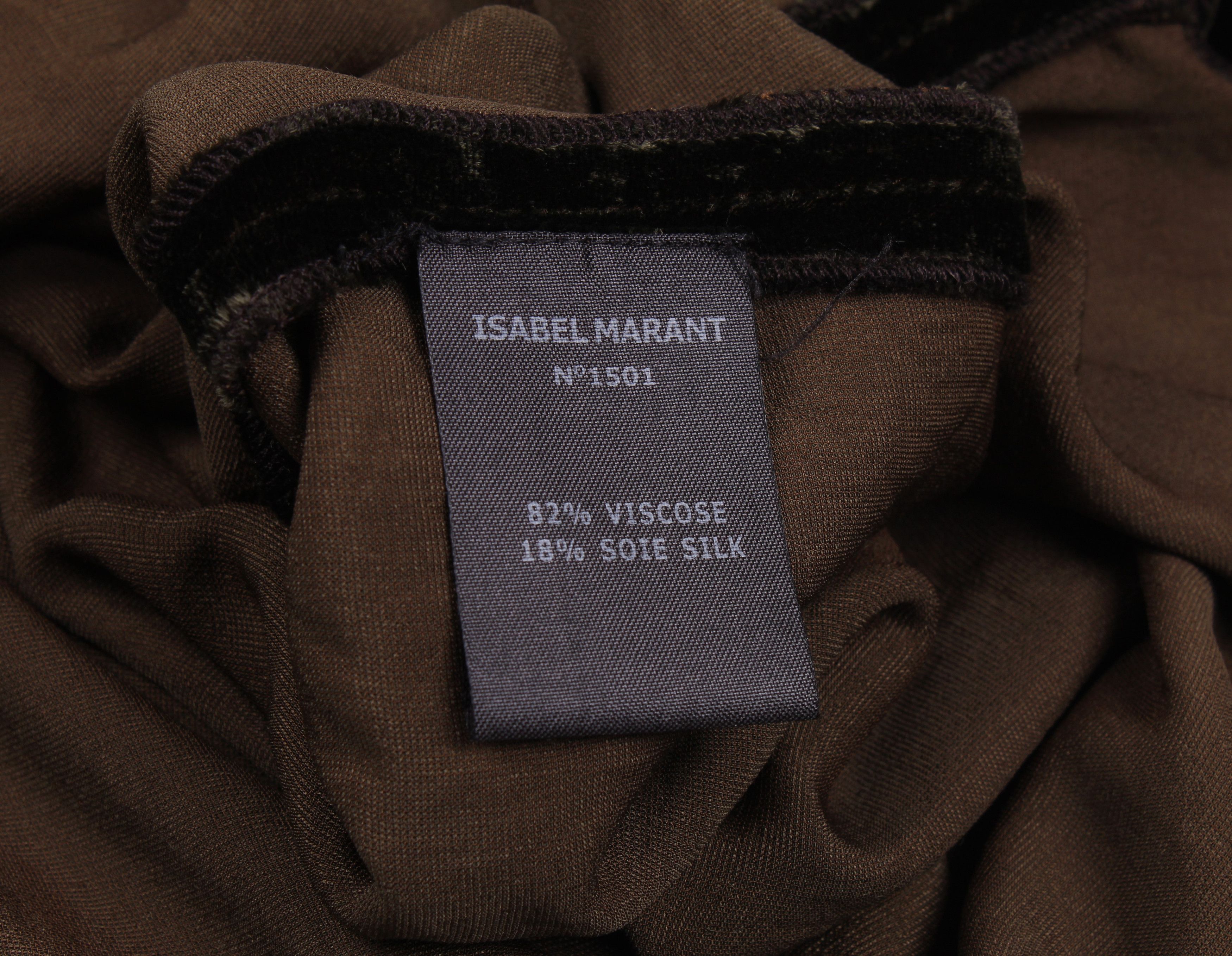Isabel Marant Etoile Dark Green Velour Blouse Top