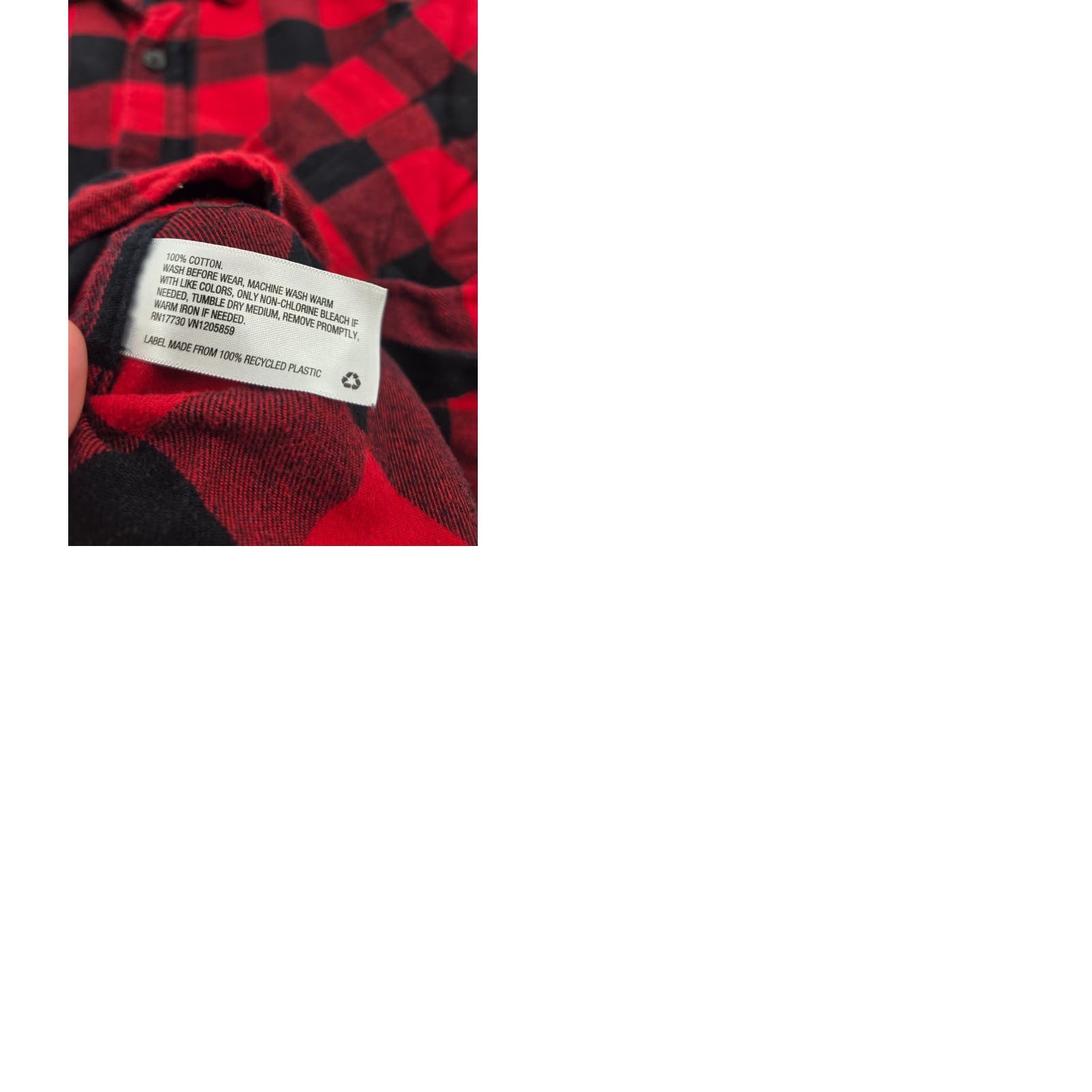 Vintage Goodfellow Shirt Men Adult Large Red Plaid Buffalo Pocket Button-Up Flannel Cotton Size US L / EU 52-54 / 3 - 10 Thumbnail