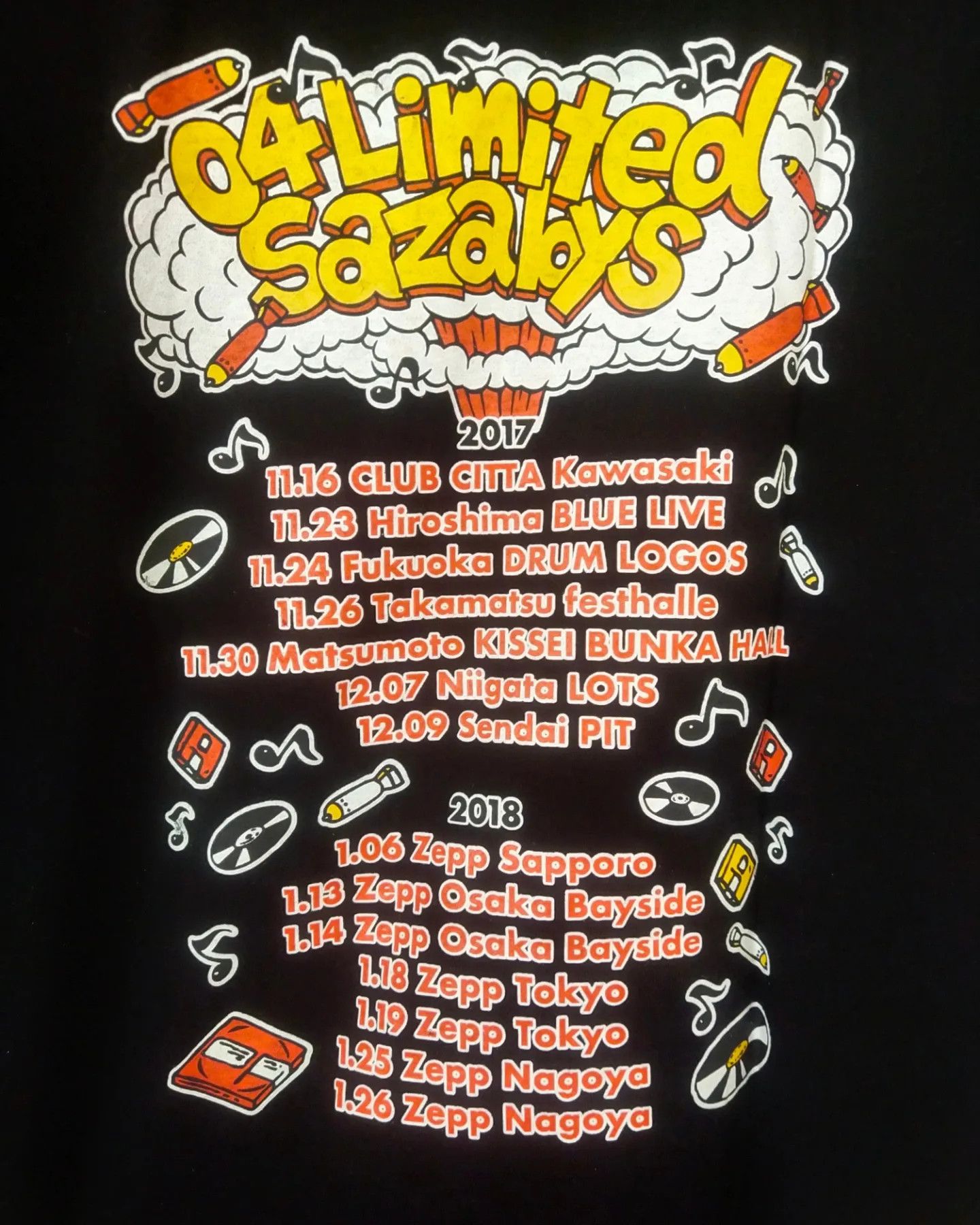 Band Tees 04 Limited Sazabys Squall Tour 2017/2018 Band Tee Size US L / EU 52-54 / 3 - 4 Thumbnail