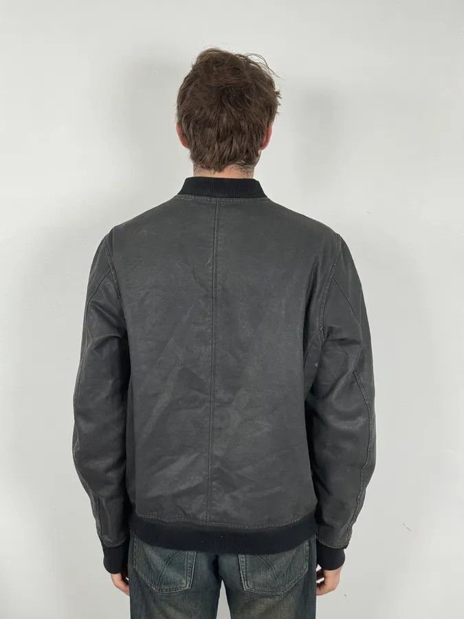 Diesel Diesel Dark Grey Waxed Bomber Jacket Size US L / EU 52-54 / 3 - 3 Thumbnail