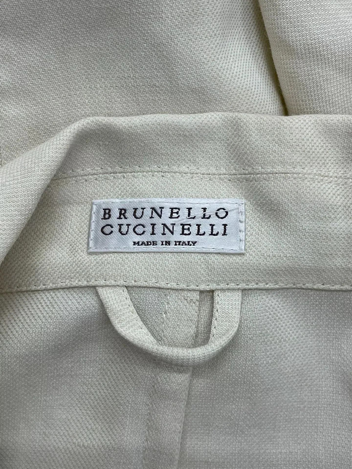 Brunello Cucinelli Brunello Cucinelli Beige Belted Blazer. Size US S / EU 44-46 / 1 - 4 Thumbnail