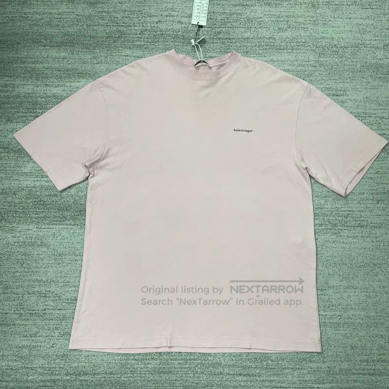 Balenciaga Balenciaga Pink Small Logo Short Sleeve Size US S / EU 44-46 / 1 - 1 Thumbnail