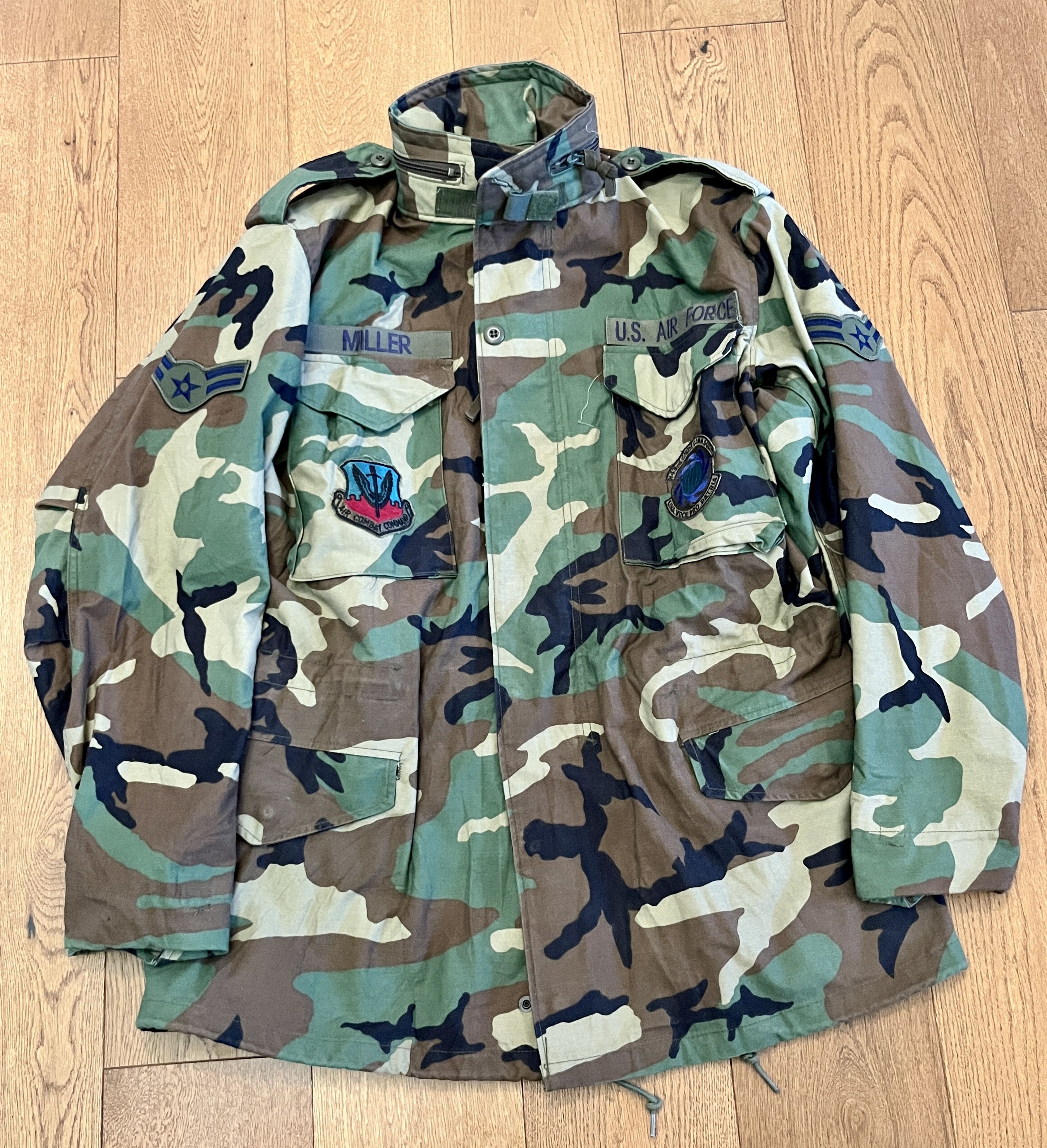 Vintage Vintage 1996 US Air Force Woodland Camo M-65 Field Jacket Size US M / EU 48-50 / 2 - 2 Thumbnail
