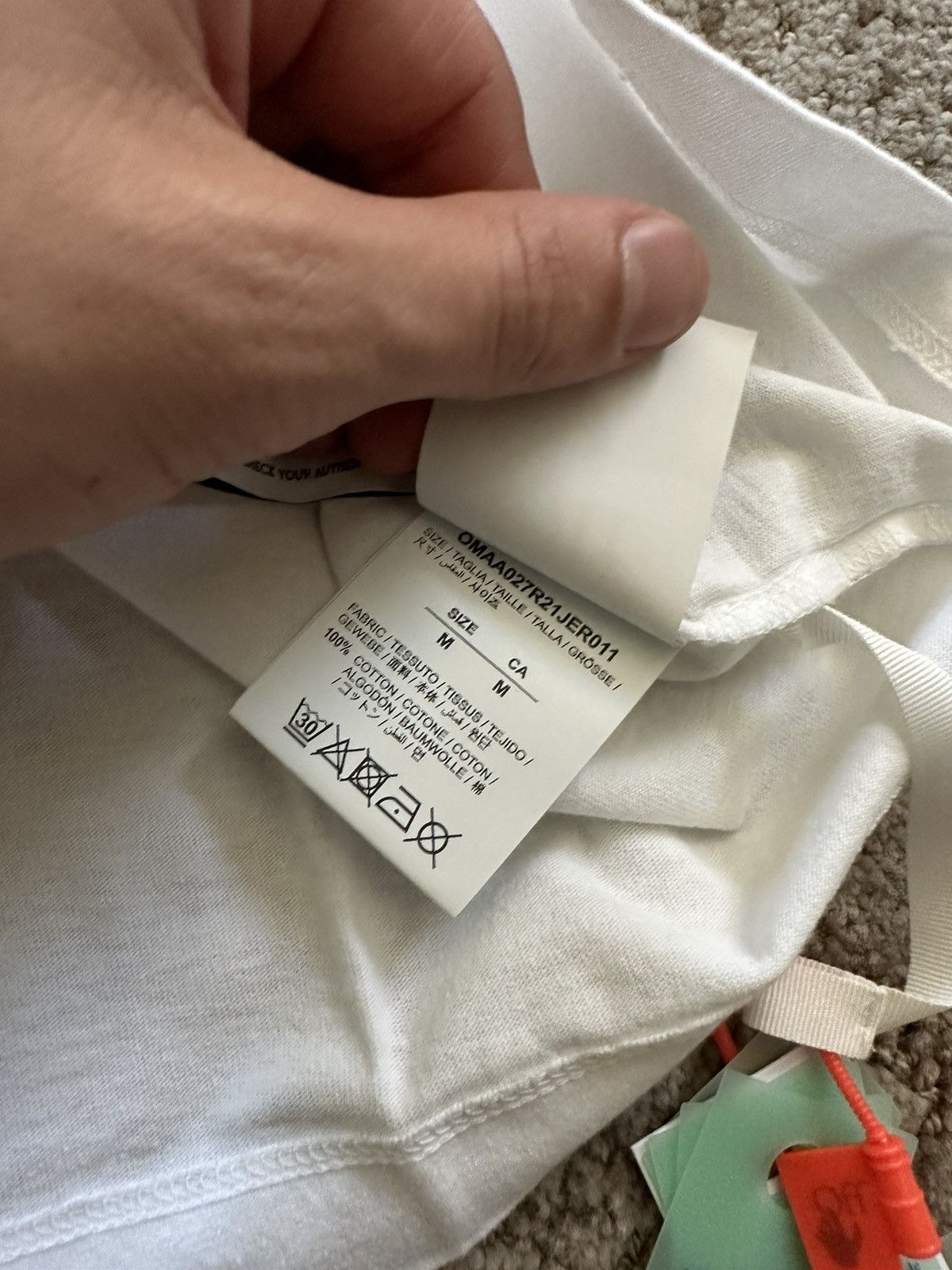 Off-White Off white pascal hand tee Size US M / EU 48-50 / 2 - 6 Thumbnail