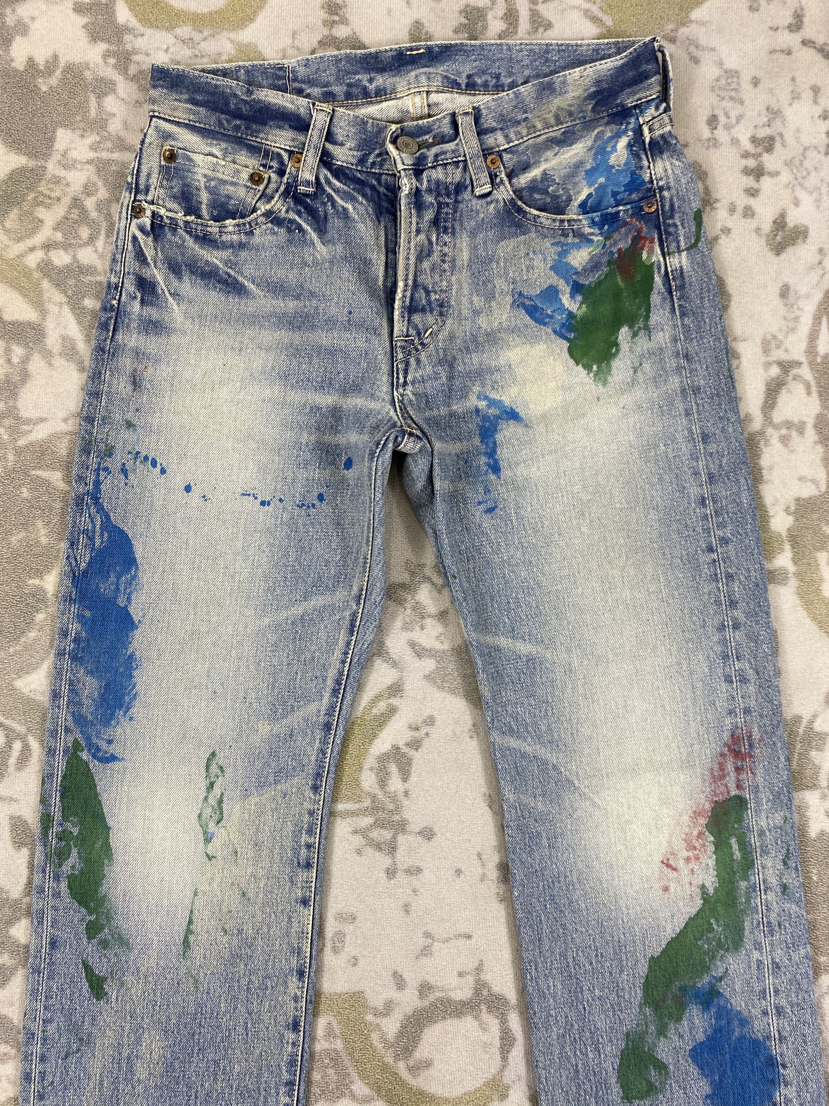 If Six Was Nine Vintage Painter Domingo Jeans 30x33 Denim- JN3604 Size US 30 / EU 46 - 3 Thumbnail