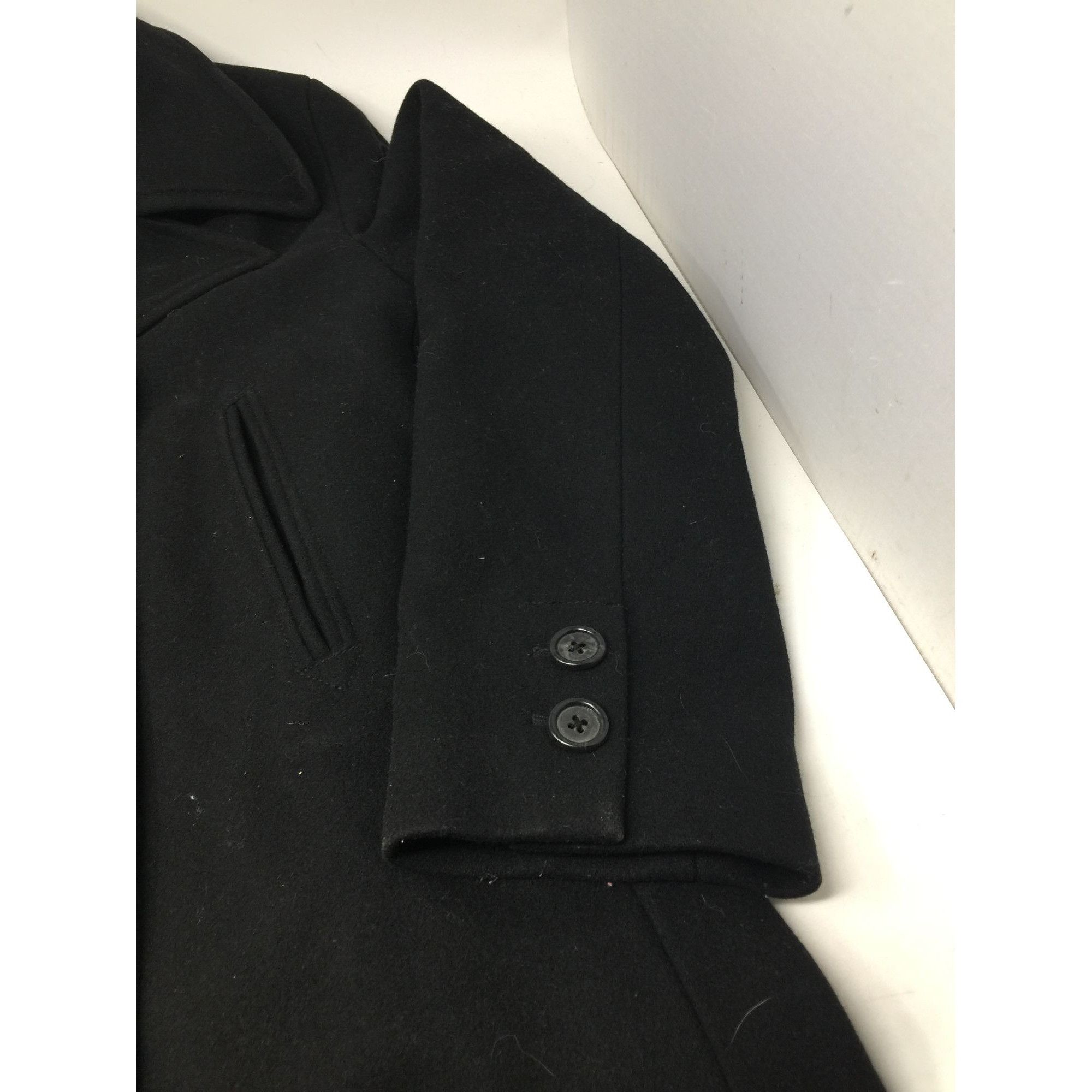 J.Crew J CREW BLACK BUTTON DOWN PEA COAT WOMENS SIZE MEDIUM Size M / US 6-8 / IT 42-44 - 7 Thumbnail