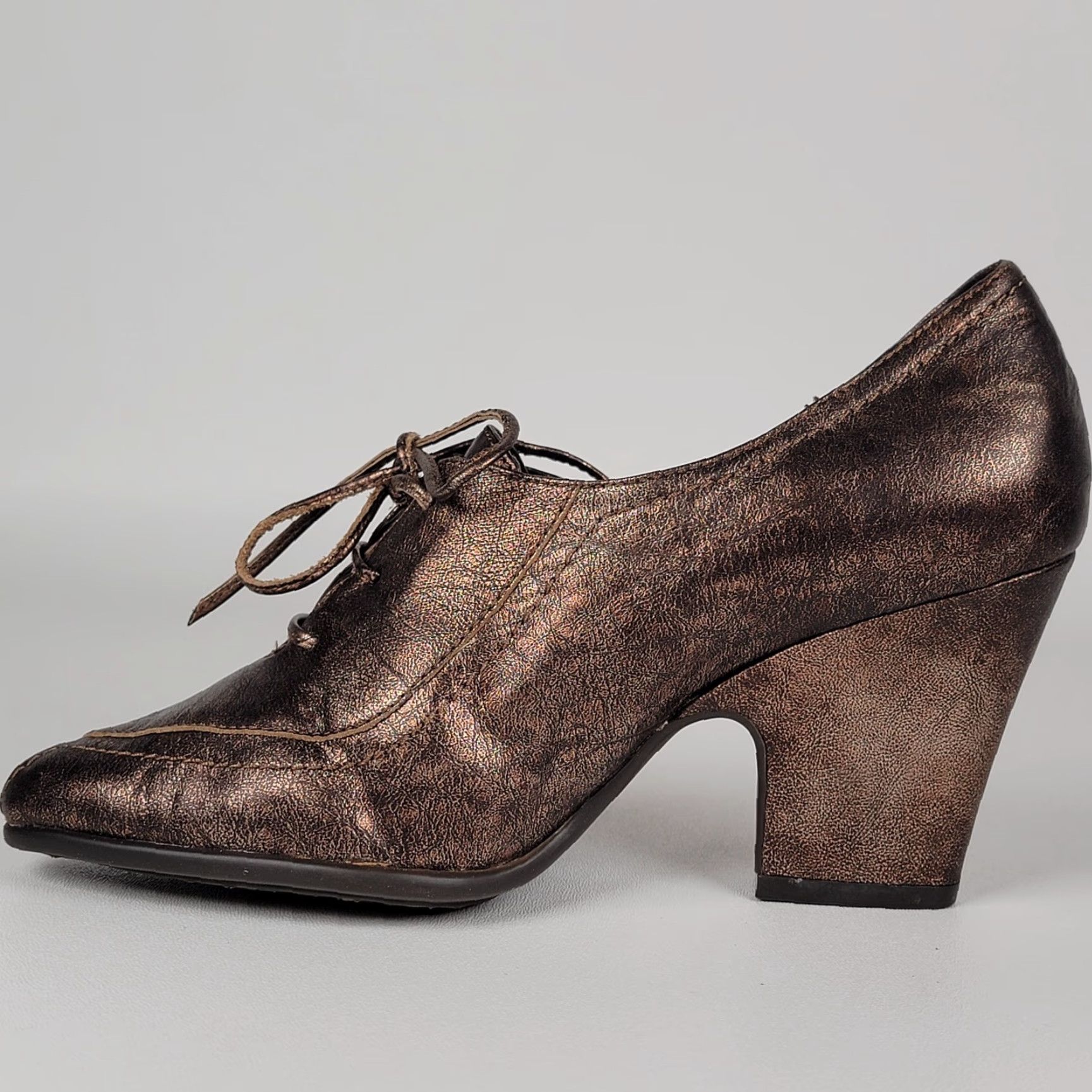 Vintage Aerosoles Veranda Women Brown Suede Lace Up High Block Heel 3.5" 6.5M Size US 7 / IT 37 - 5 Thumbnail