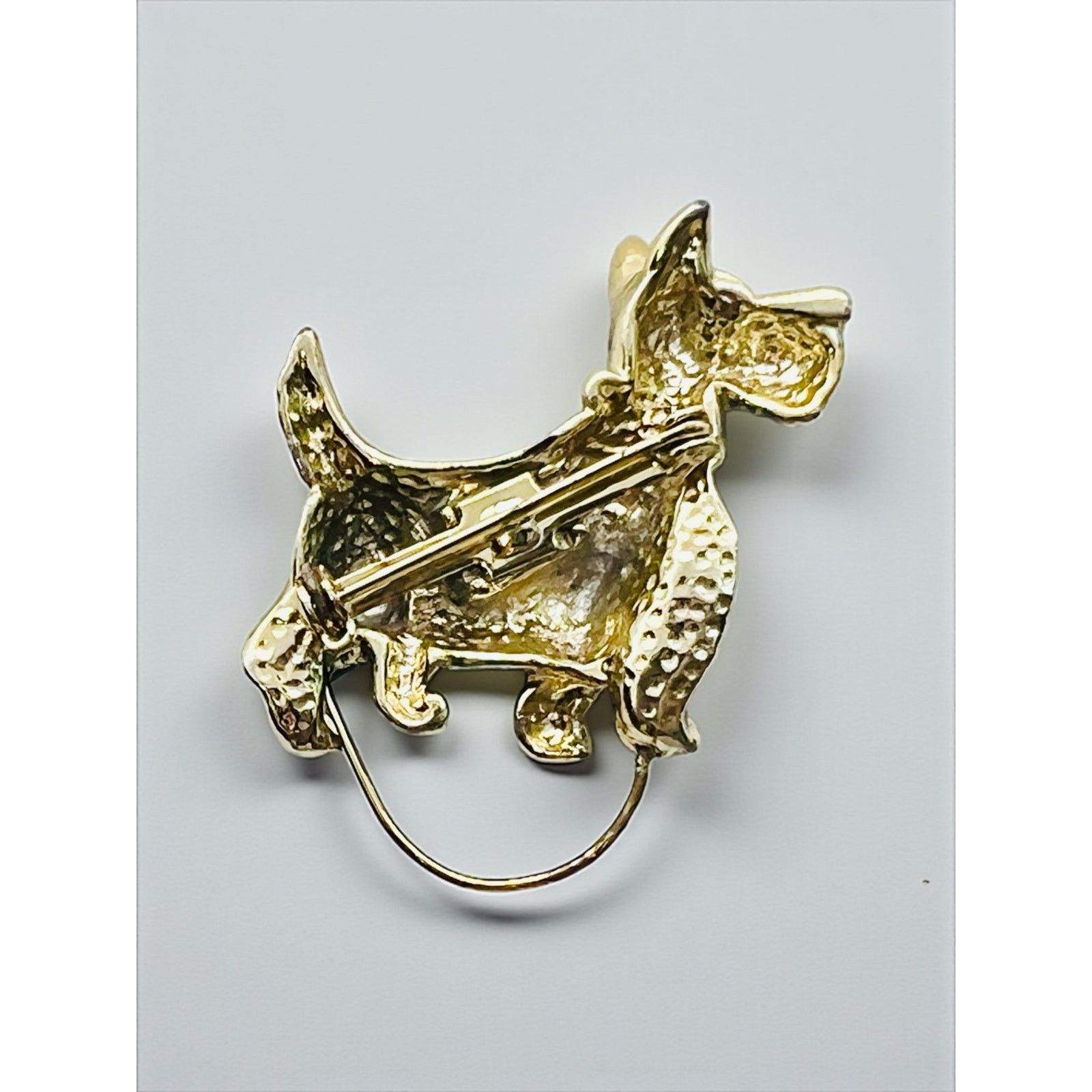 Other Vintage Scottie Dog Brooch Black Enamel-Gold Tone-MCM Size ONE SIZE - 4 Thumbnail