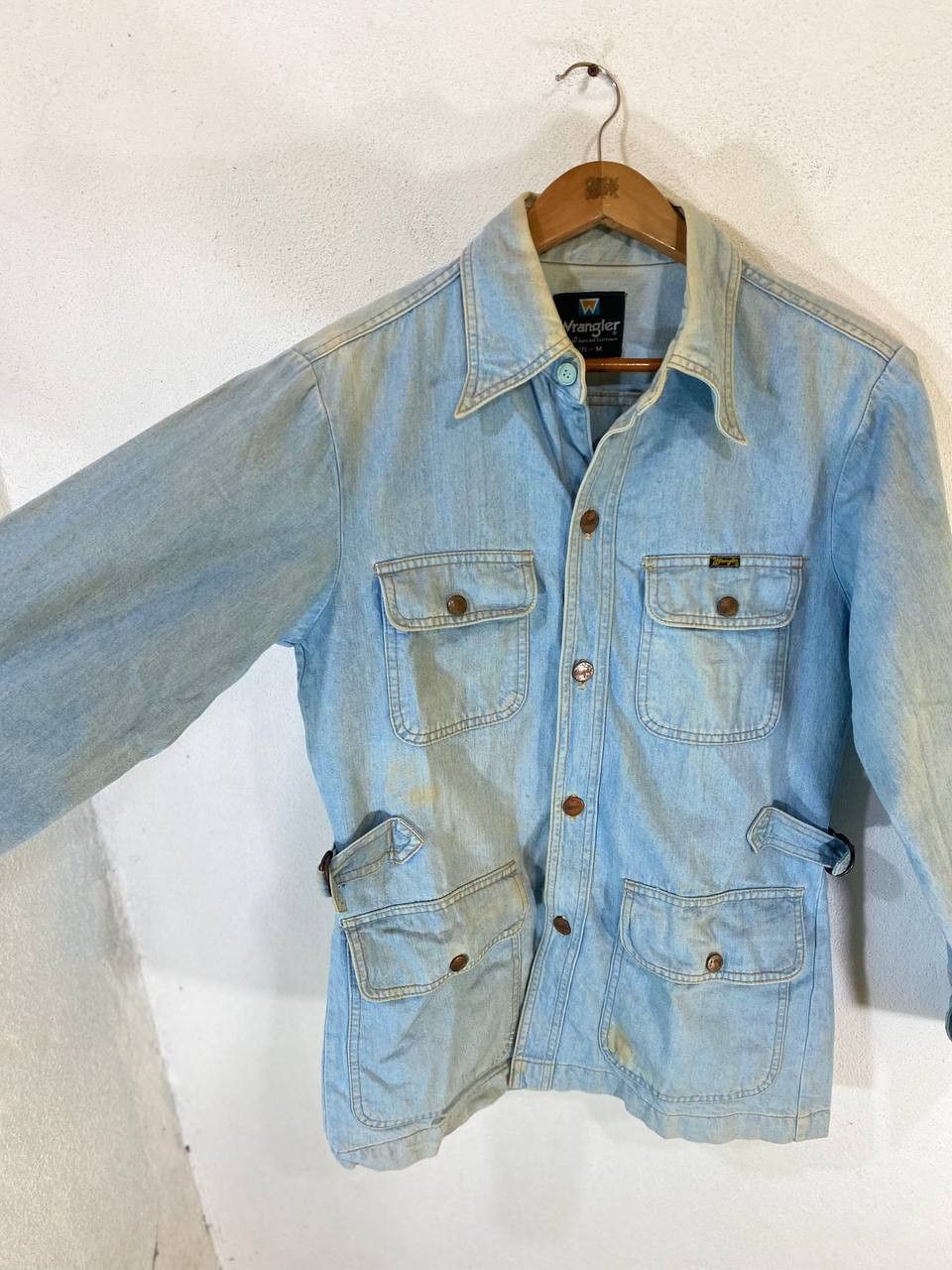 Vintage vintage wrangler denim jacket 4 pocket nice design Size US M / EU 48-50 / 2 - 11 Thumbnail