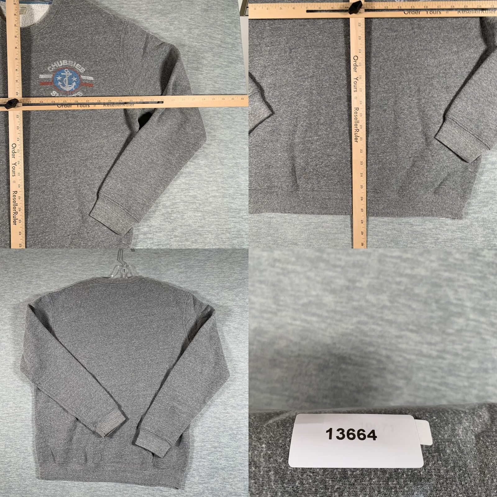 Chubbies Chubbies Sweatshirt Mens Medium Gray Anchor Logo Fleece Crewneck Pullover USA Size US M / EU 48-50 / 2 - 8 Thumbnail