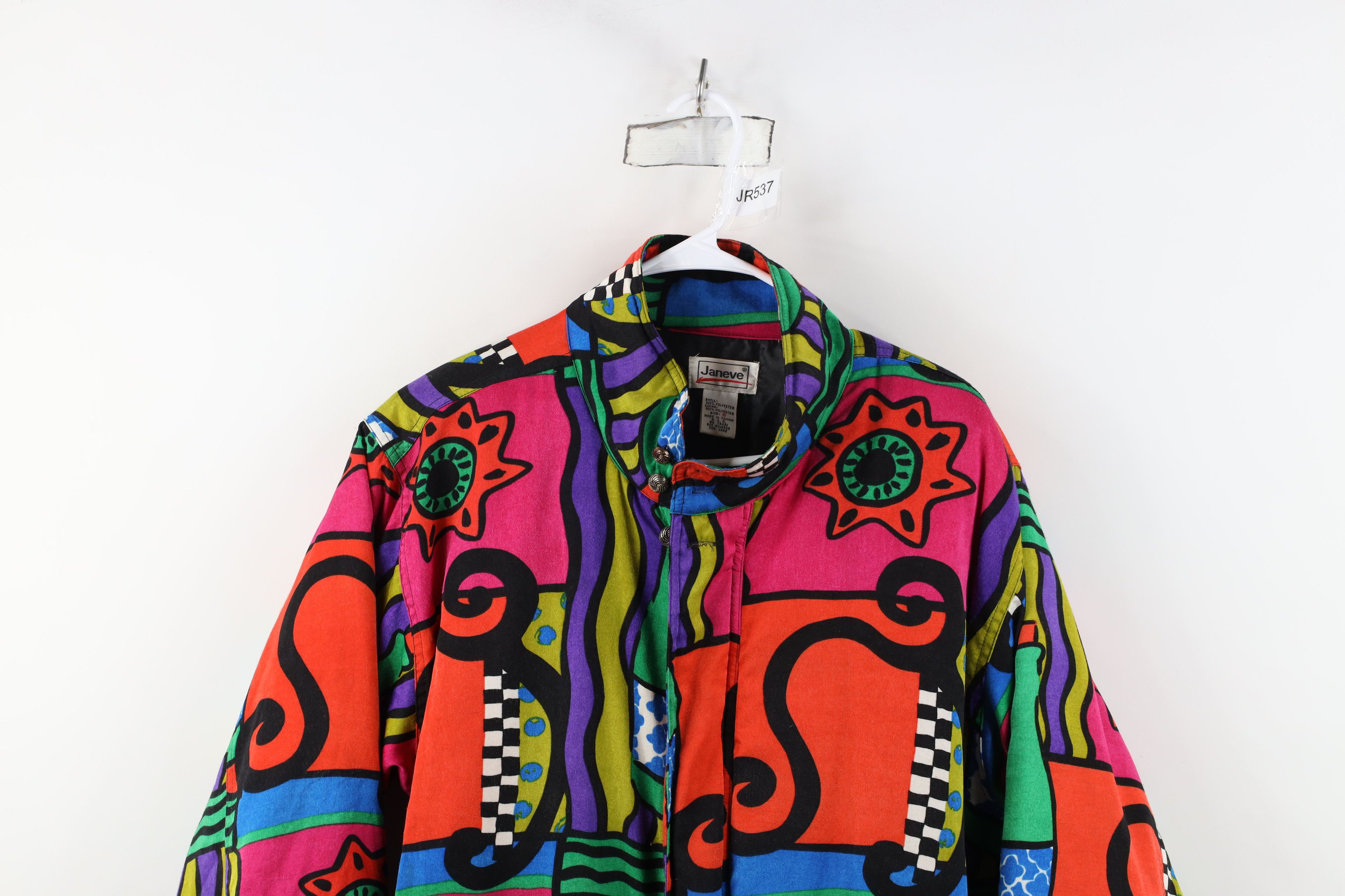 Vintage Vintage 90s Streetwear Abstract Rainbow Art Parka Jacket Size S / US 4 / IT 40 - 2 Thumbnail
