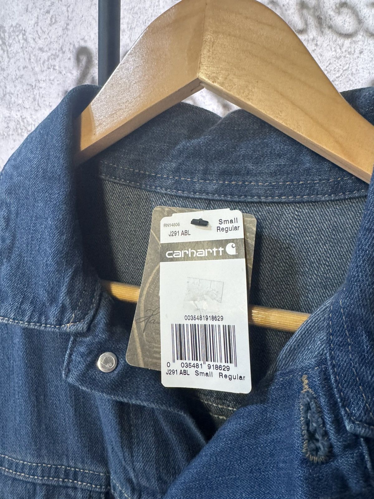 Carhartt Carhartt Jacket Blue Denim Trucker Workwear Size US S / EU 44-46 / 1 - 4 Thumbnail