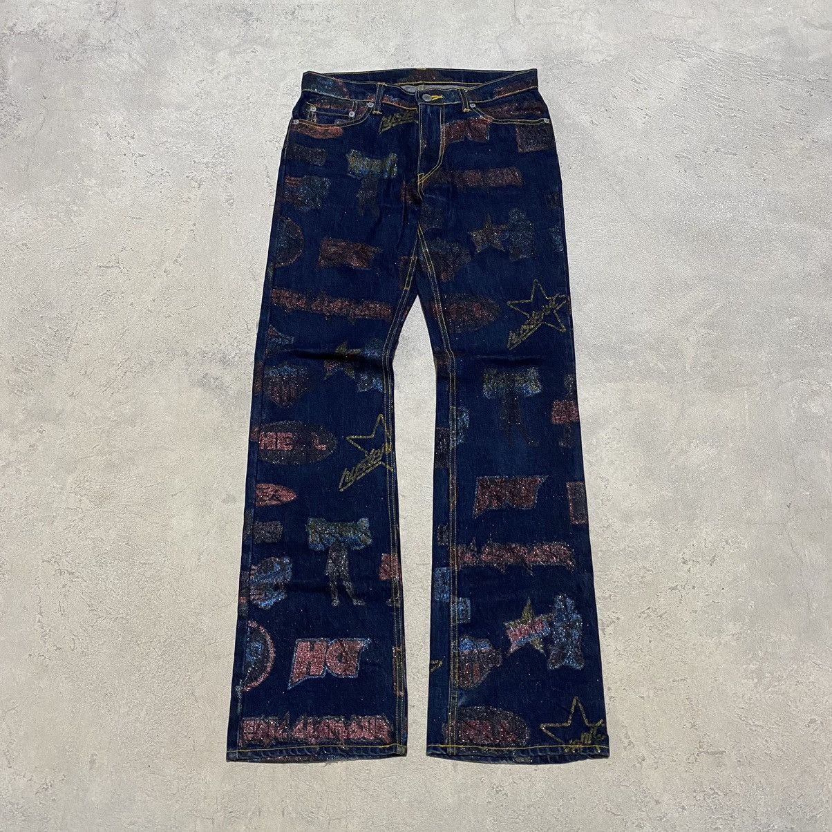 Hysteric Glamour Fullprinted Logo Kinky Jeans