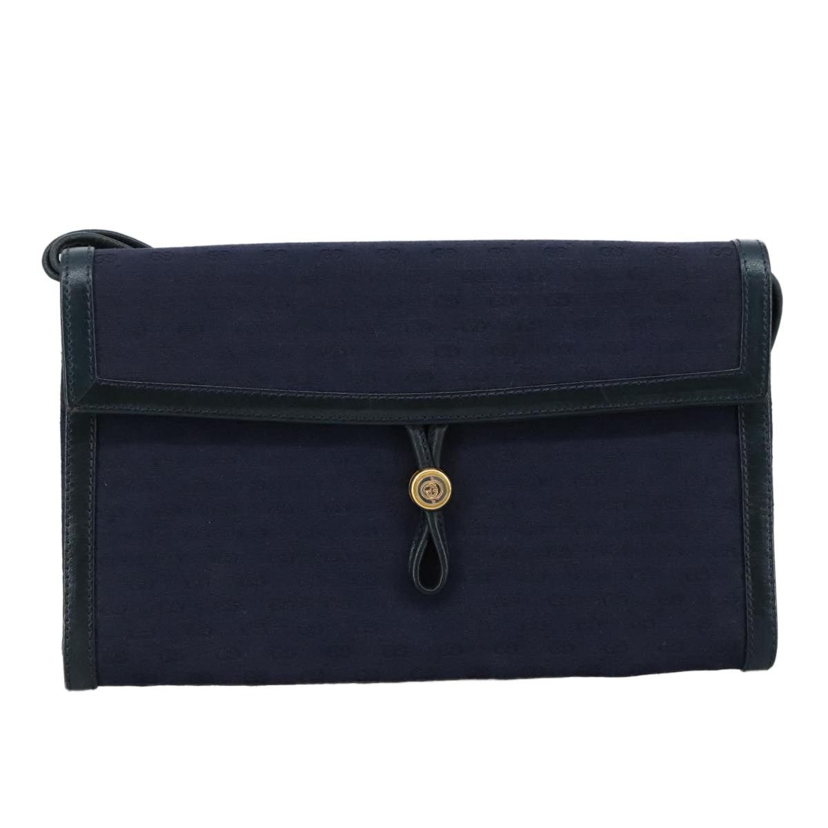 Gucci GUCCI Micro GG Canvas Shoulder Bag Navy Size ONE SIZE - 2 Thumbnail