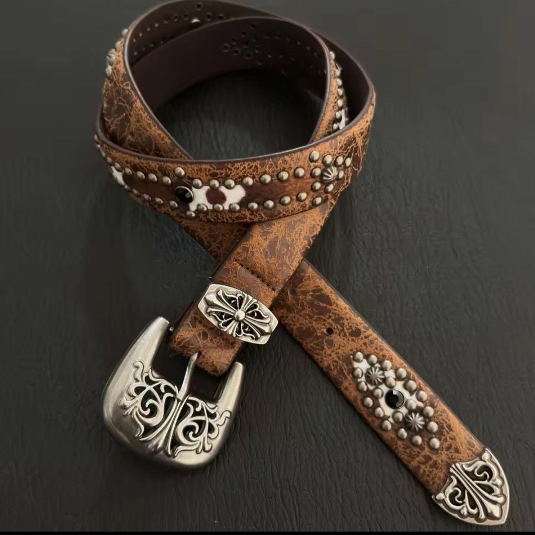 Other Distressed Metal Carved Belt Size ONE SIZE - 1 Thumbnail
