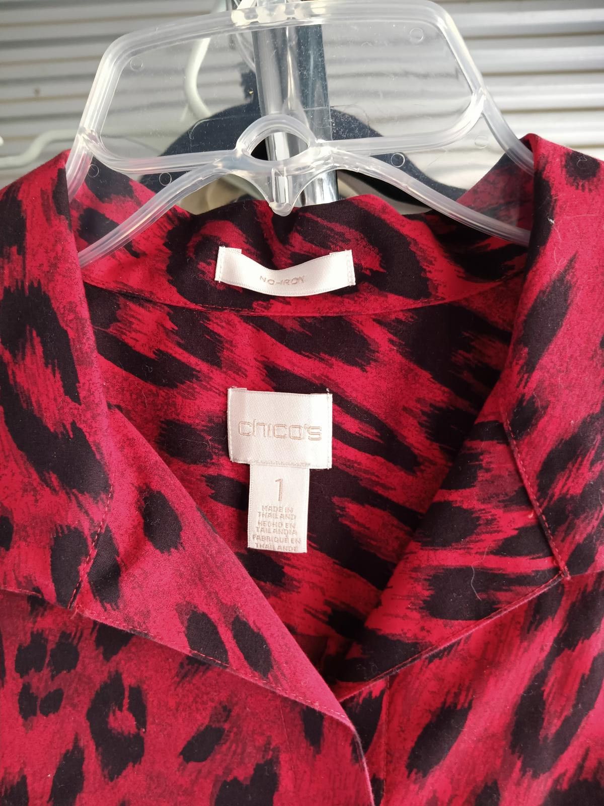 Chicos Chico's Leopard Print Button-Up Shirt Size S / US 4 / IT 40 - 3 Thumbnail