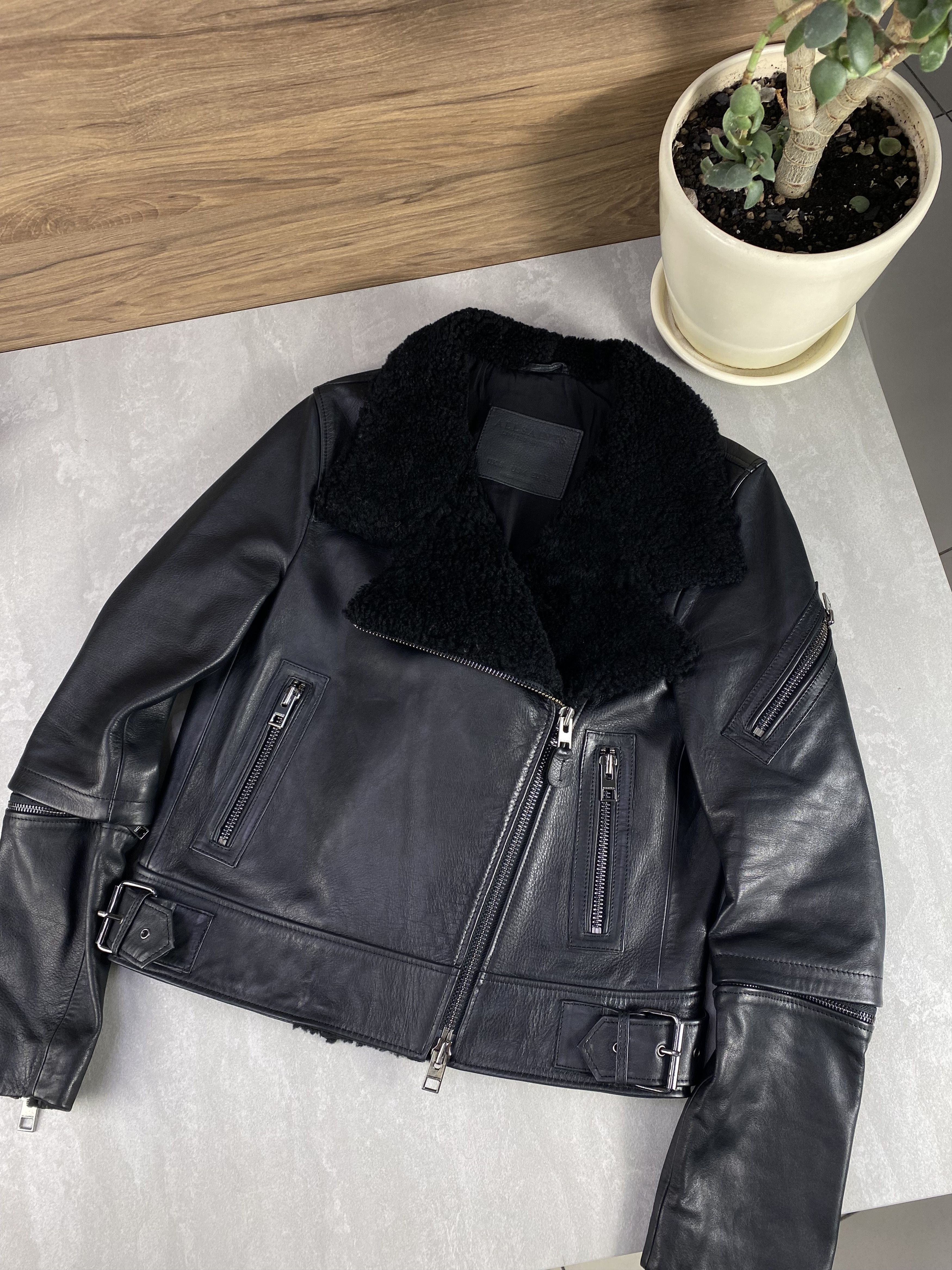 Allsaints Allsaints Bayes Shearling Leather Jacket Limited Edition Size S / US 4 / IT 40 - 3 Thumbnail