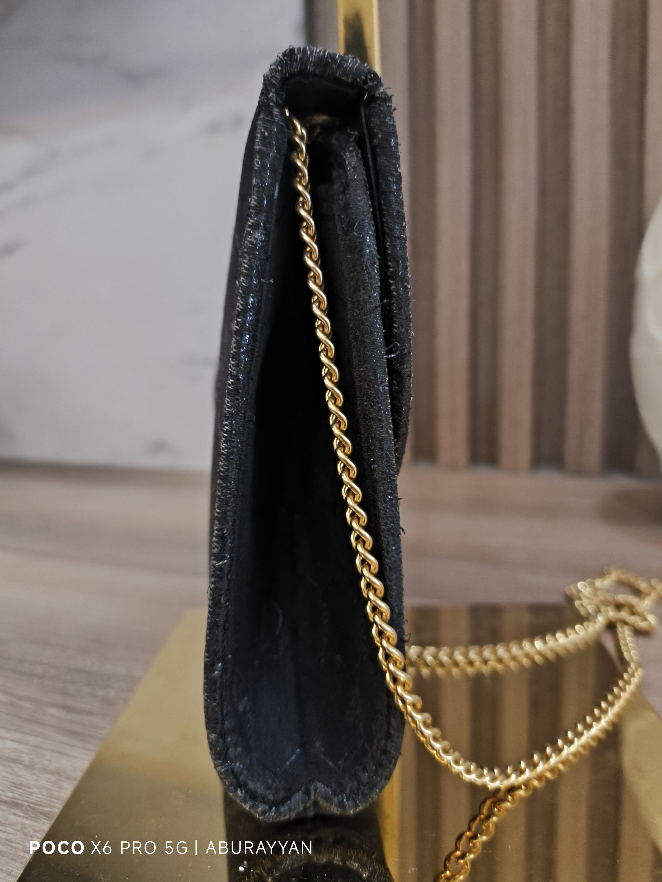Dior Christian Dior Honeycomb Canvas Chain Shoulder Bag Black Size ONE SIZE - 4 Thumbnail