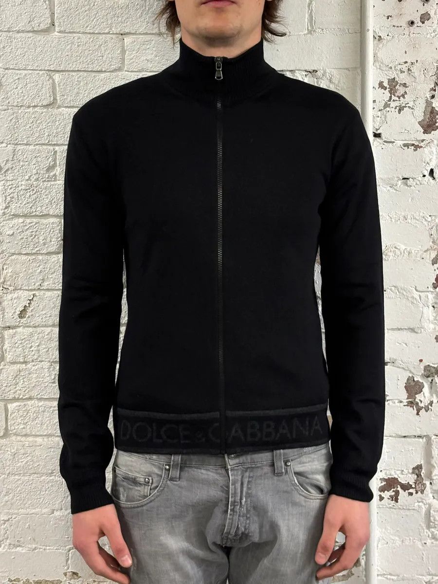 Dolce & Gabbana AW2005 Dolce & Gabbana Black Wool Zip-Up Sweater Size US M / EU 48-50 / 2 - 2 Thumbnail